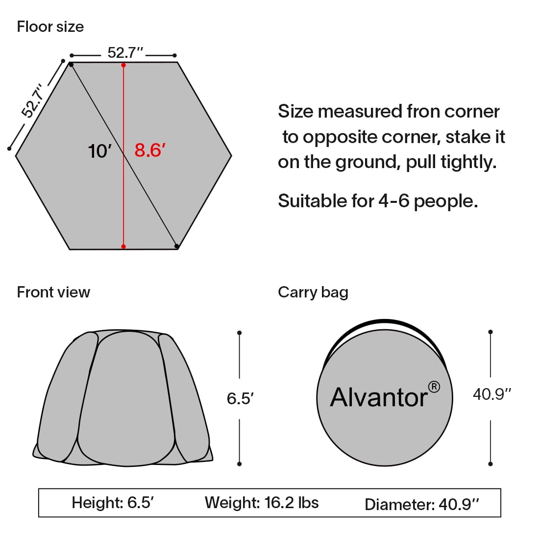 Pop Up Gazebo Camping Room Vendor Commercial Tent Booth - Image 5