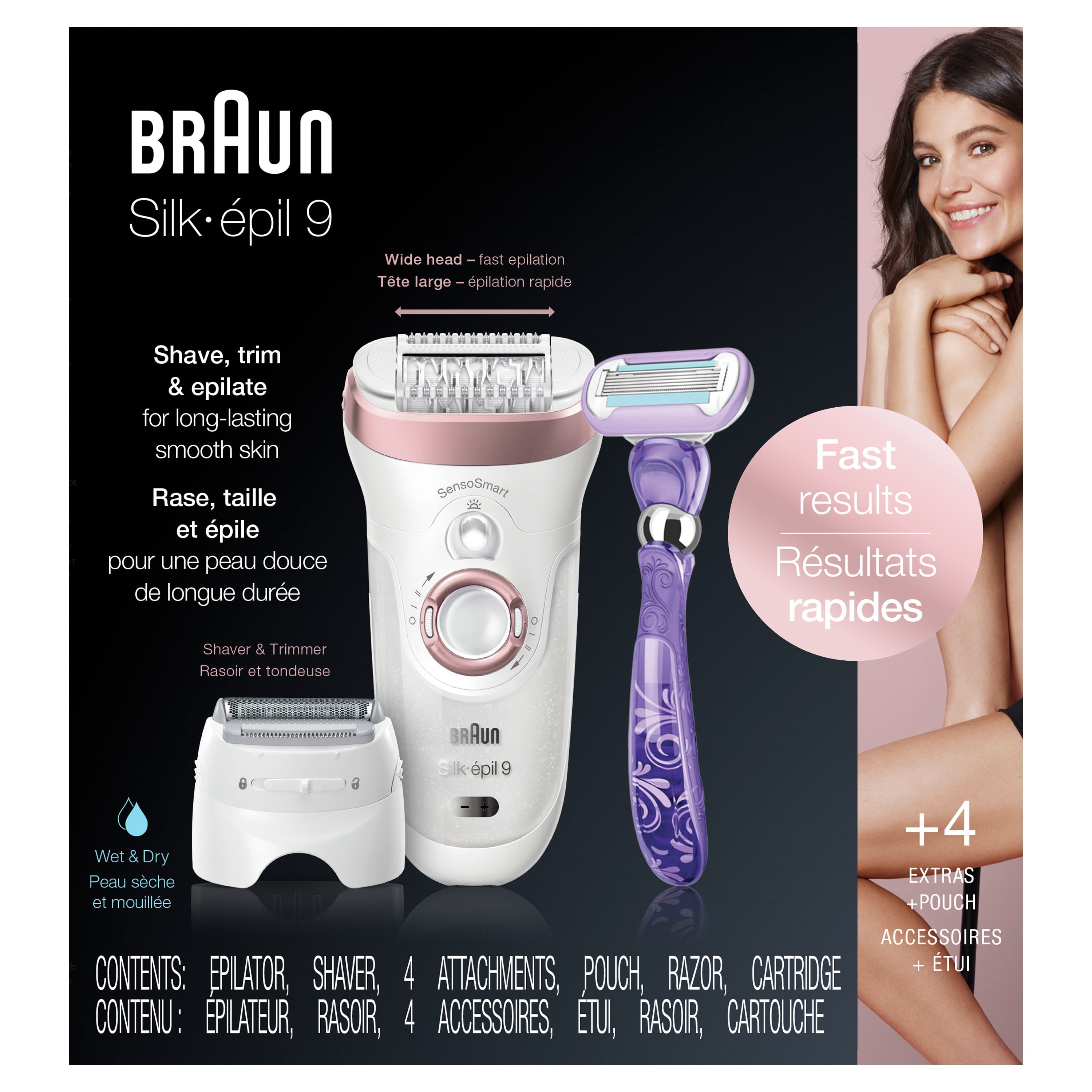 Braun Silk-epil 9 9-870 Epilator for Women for Long-Lasting Hair Removal, White/Bronze - Image 8