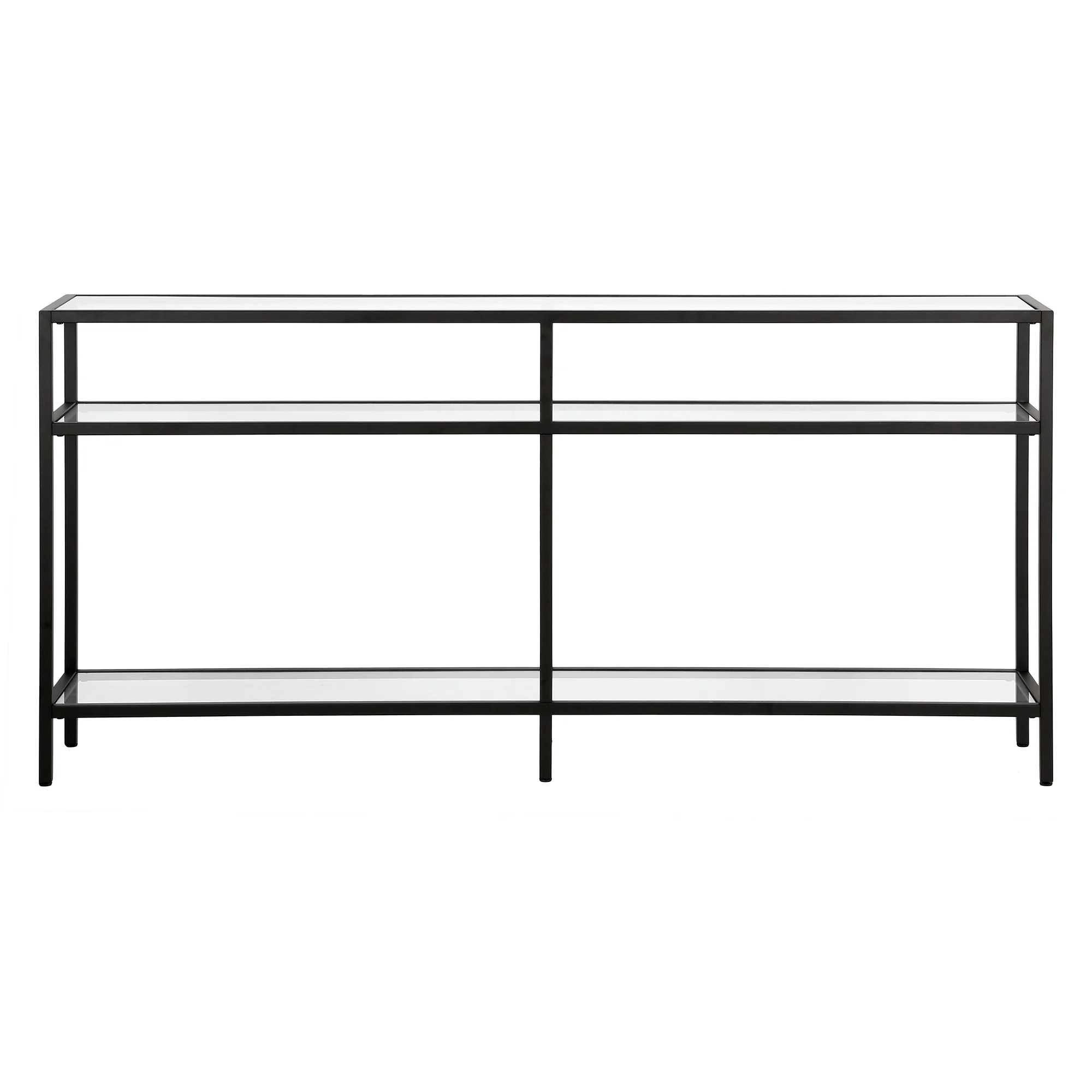 Evelyn&Zoe Sivil 64" Wide Rectangular Console Table, Blackened Bronze - Image 3