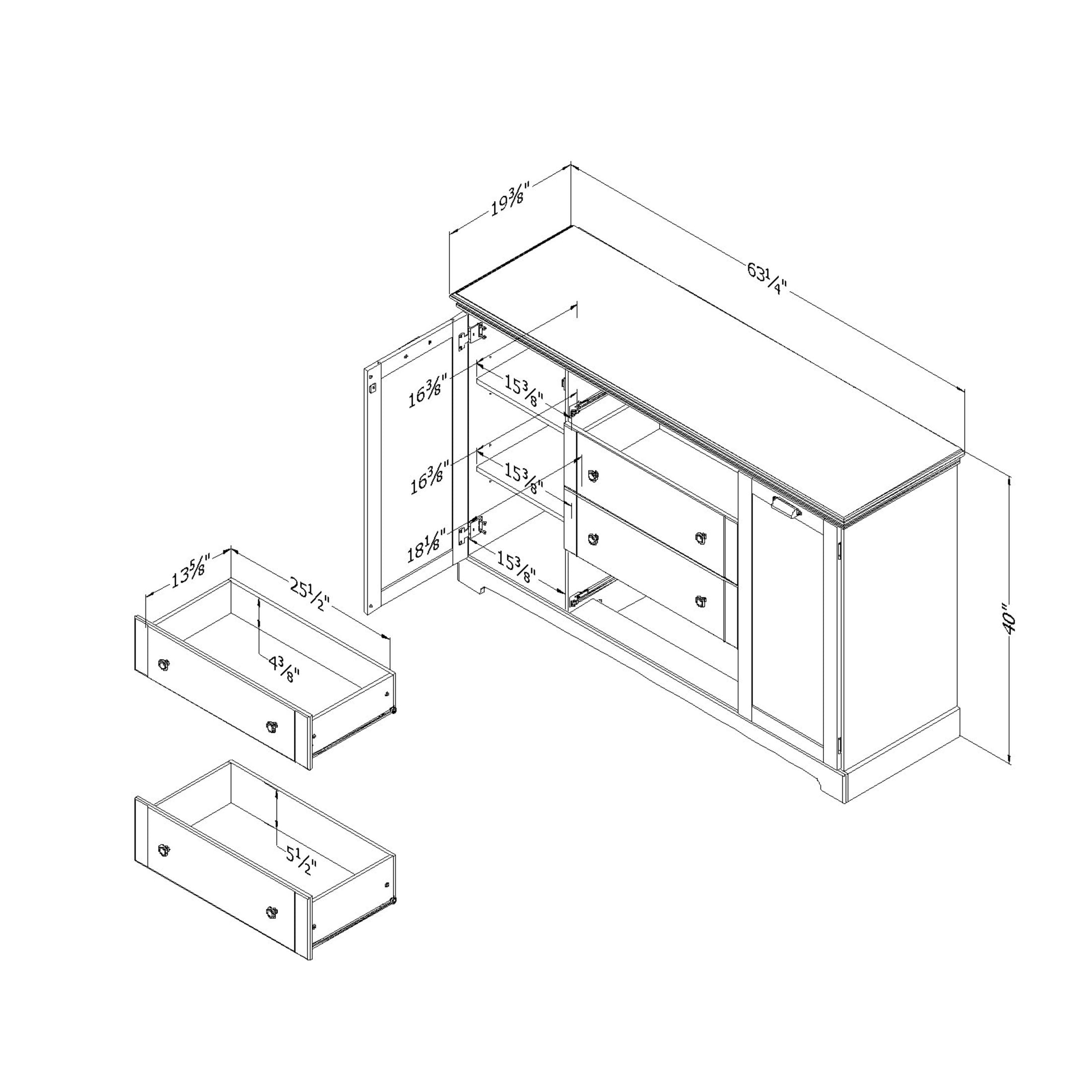 South Shore Avilla, Coastal Dresser, White - Image 2