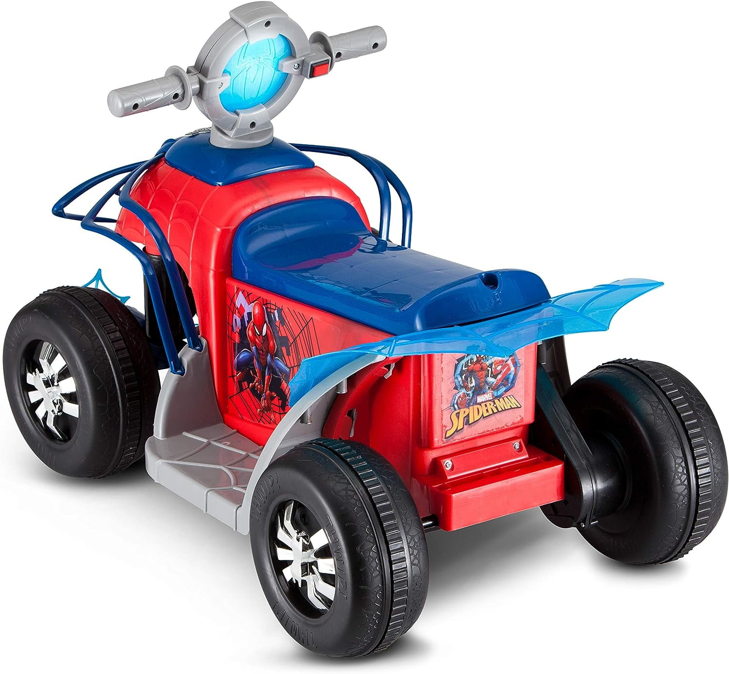 Kid Trax Toddler Marvel's Spider-Man Premium Toddler Quad Ride-On, Kids 18-30 Months, 6V Battery and Charger Included, Max Weight 44 lbs, Red - Image 7