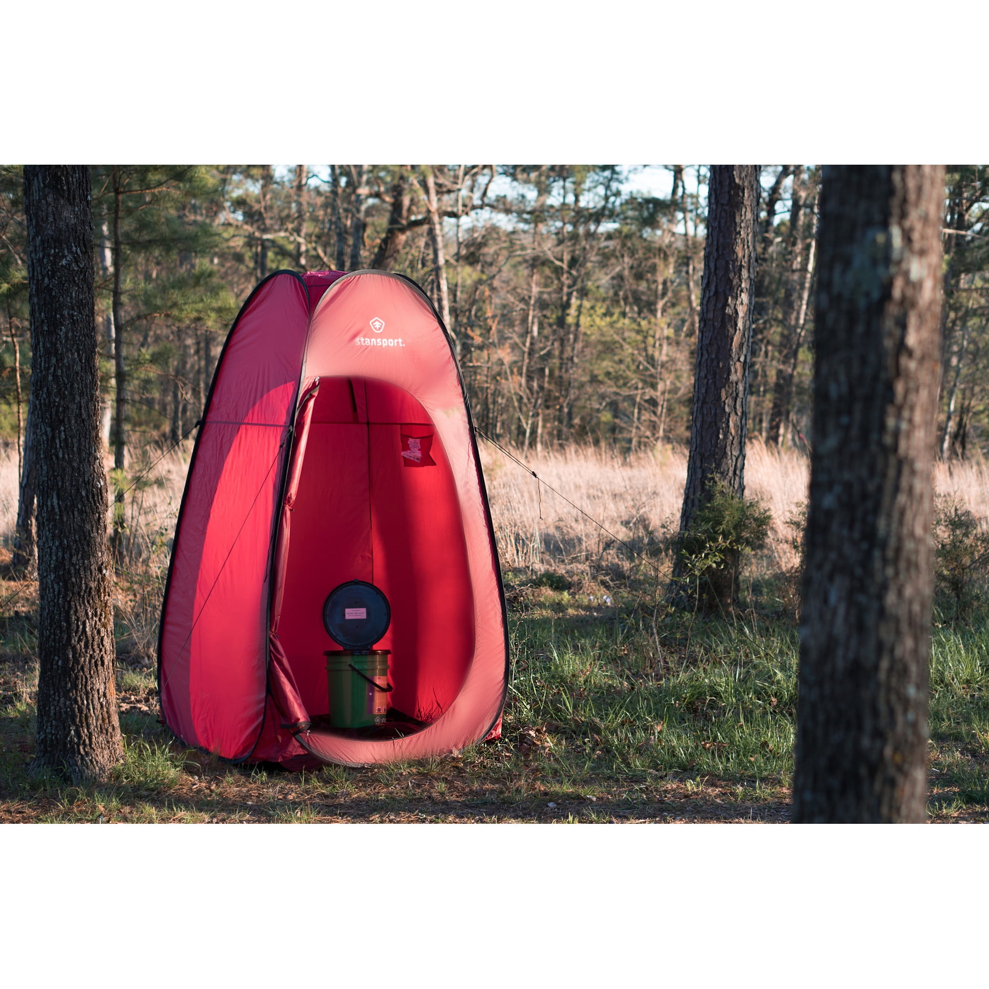Stansport Pop-Up Privacy Shelter - Red - Image 2