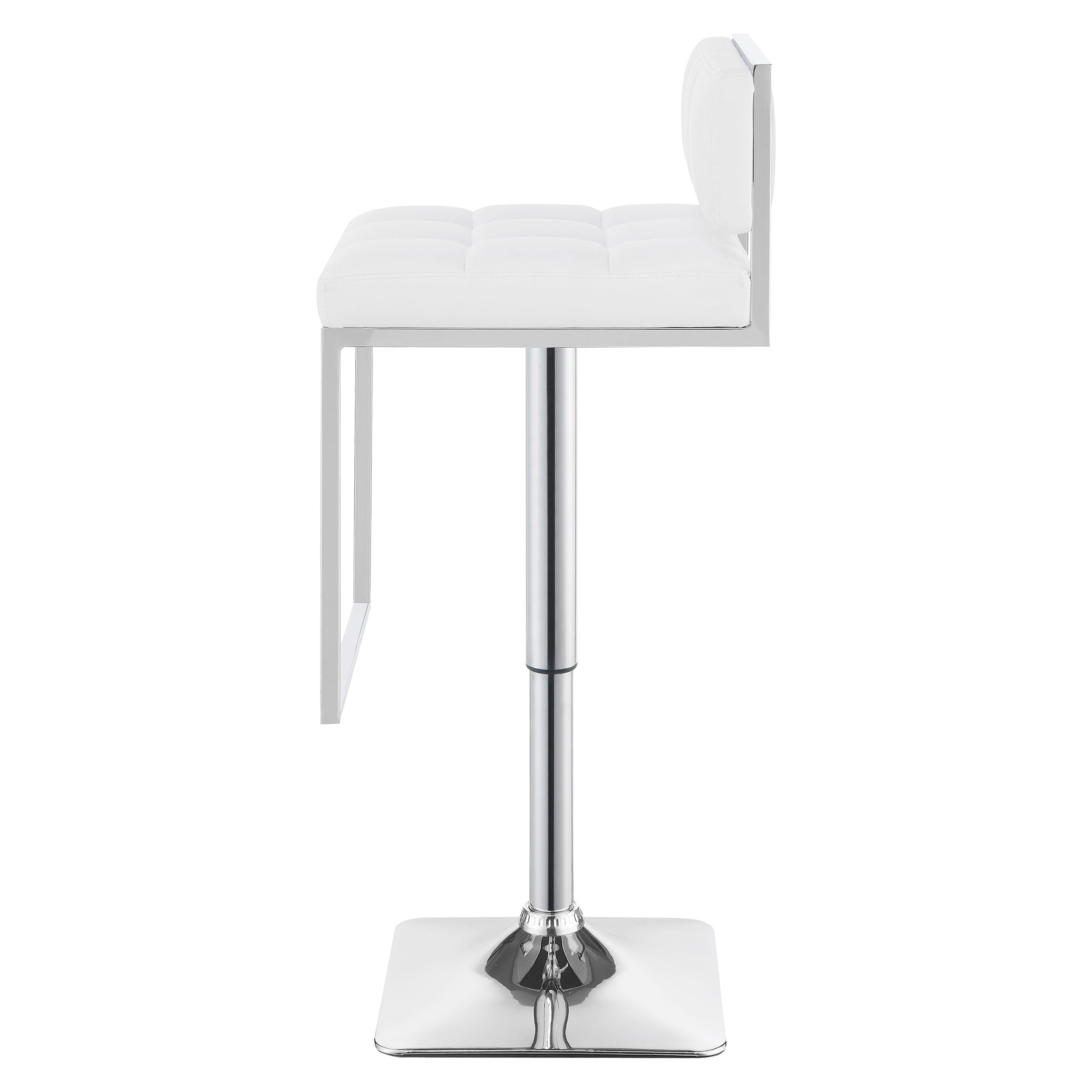 Alameda Adjustable Bar Stool Chrome and White - Image 9