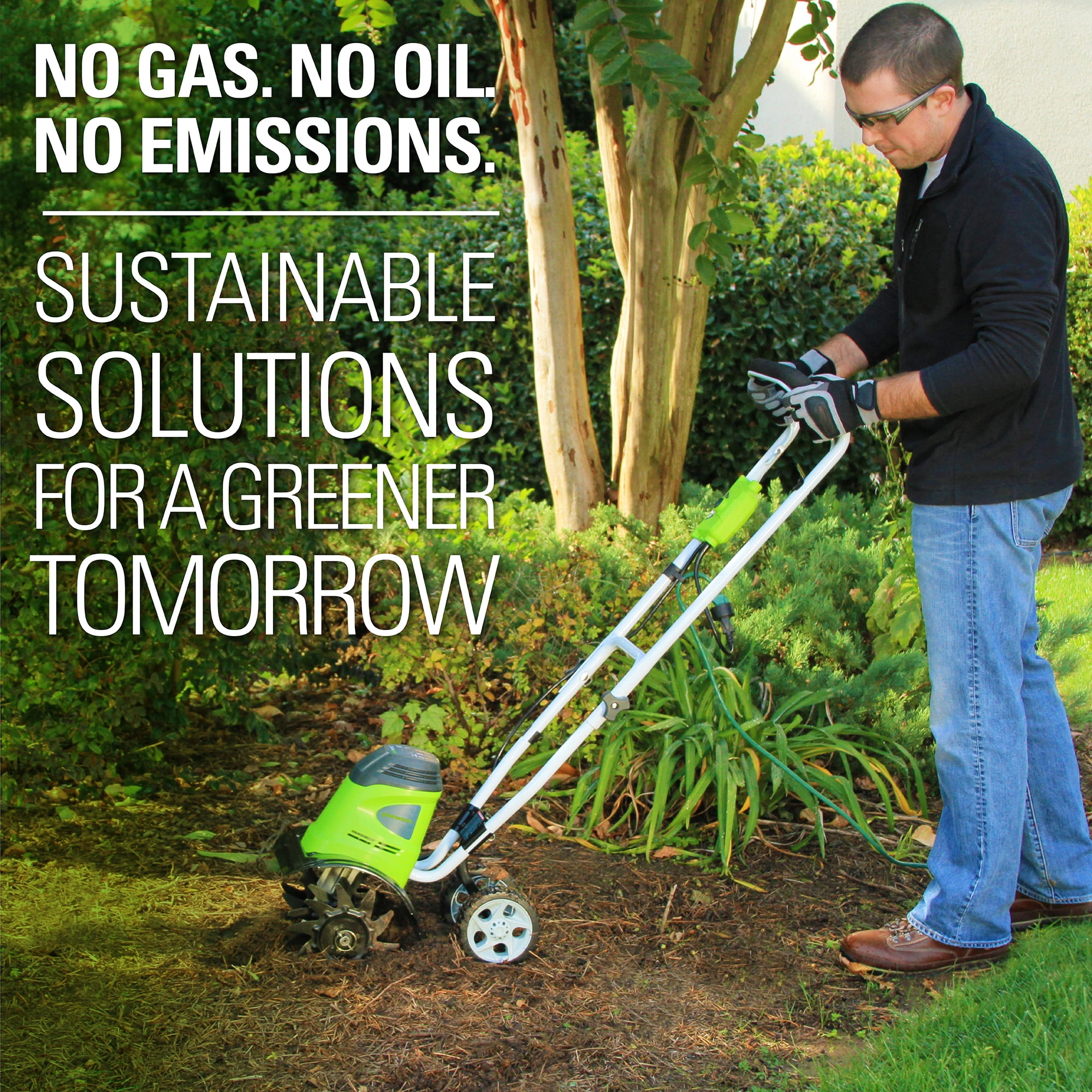 Greenworks 8 Amp 10-inch Corded Electric Cultivator/Tiller, 27072 - Image 9