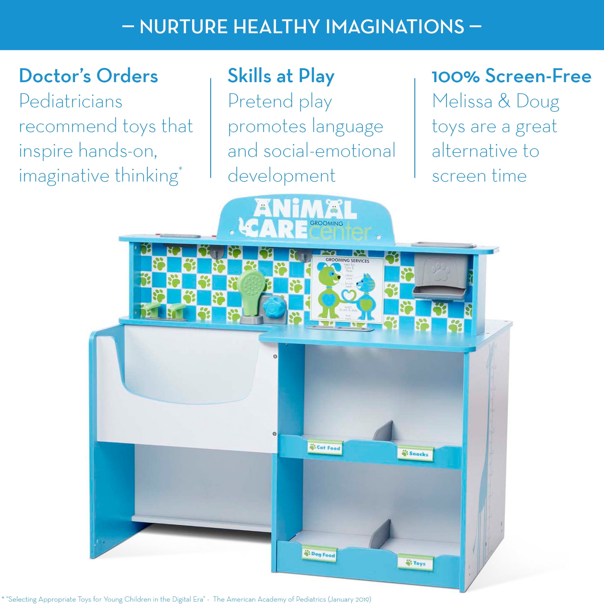 Melissa & Doug Animal Care Veterinarian and Groomer Wooden Activity Center for Plush Stuffed Pets (Not Included) - Image 8