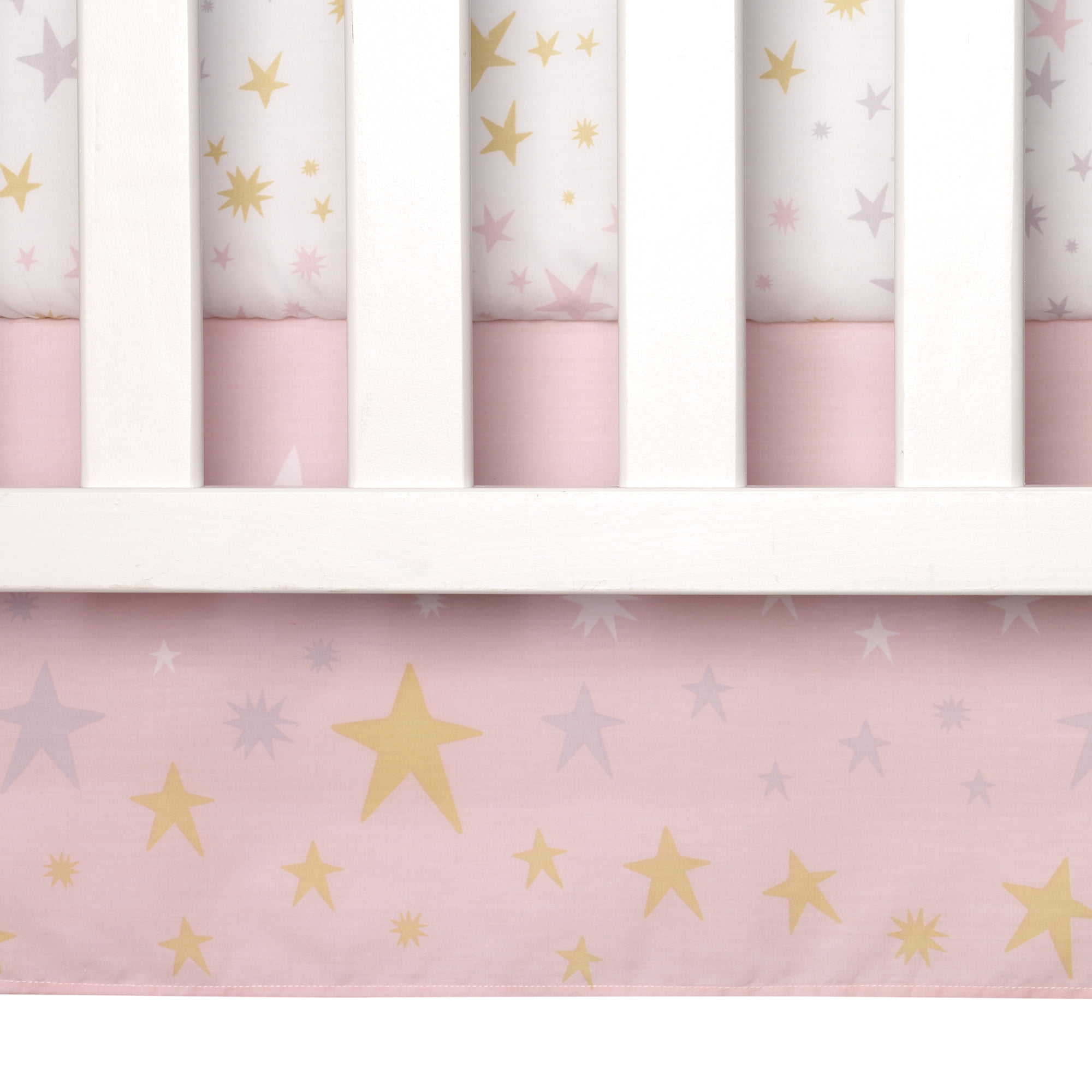 Bedtime Originals Rainbow Unicorn 3-Piece Crib Bedding Set - Pink, Purple - Image 3