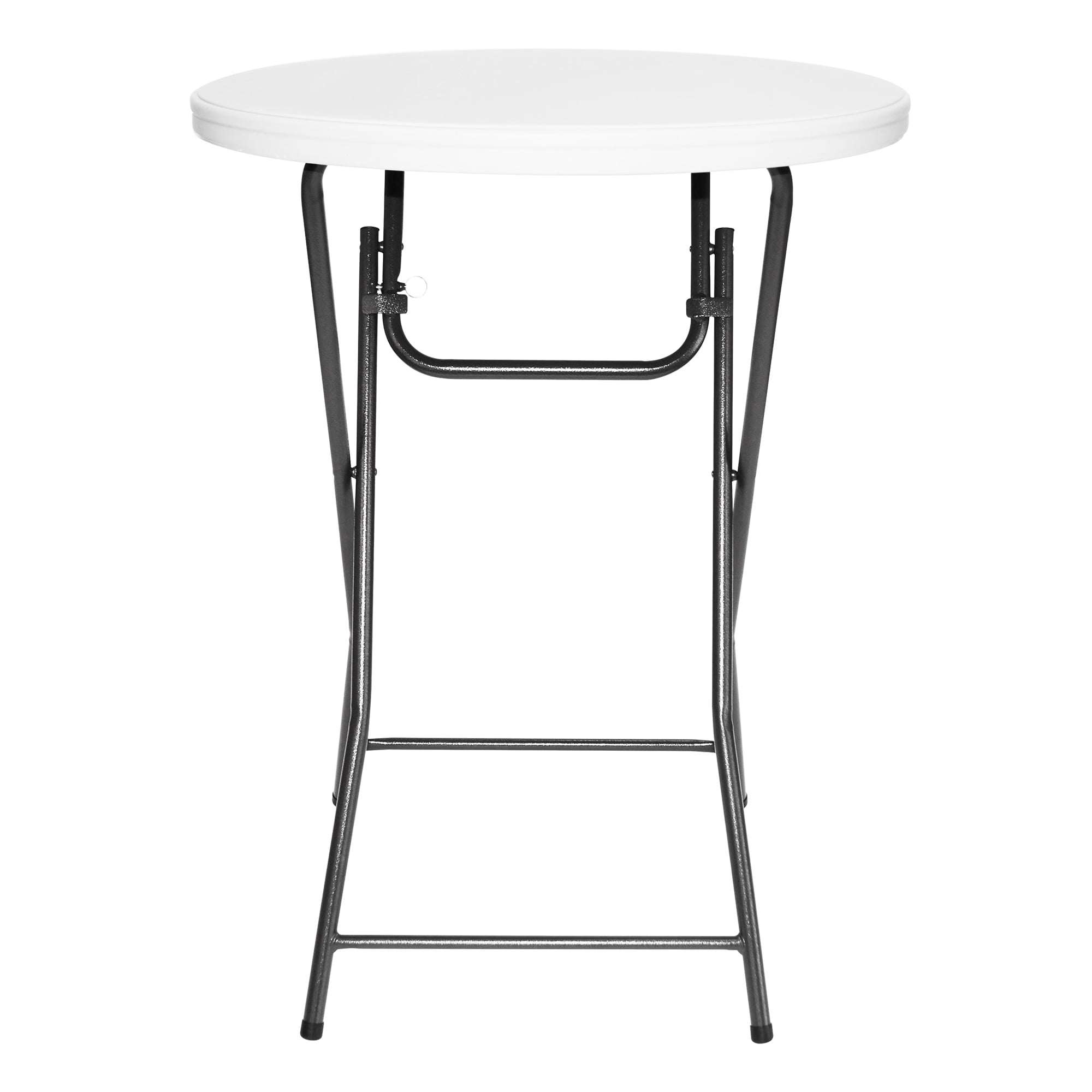 32" Rhino Plastic Round Cocktail Bar Height Folding Table - Image 3