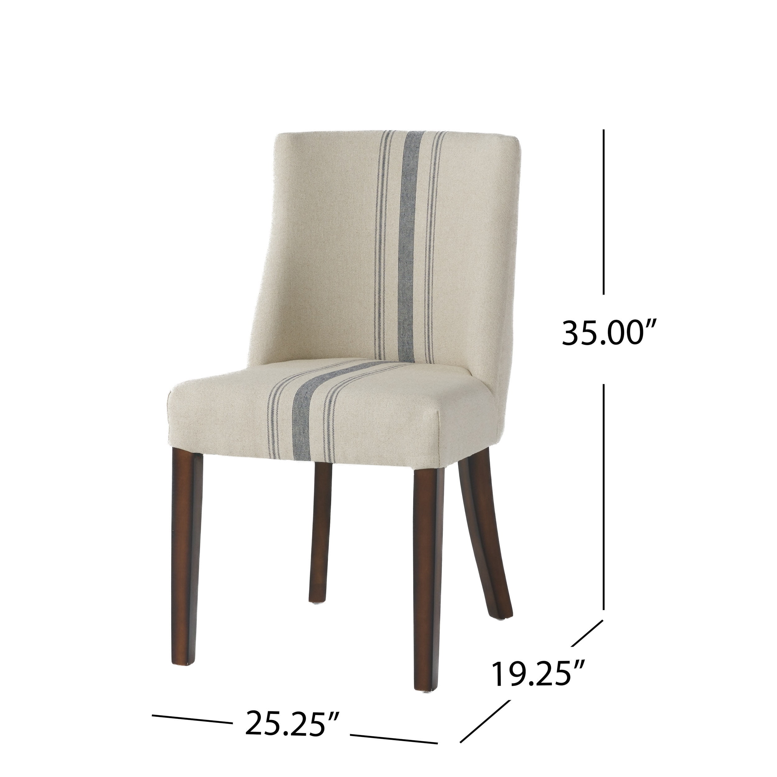 Noble House Harrison Contemporary Fabric Dining Chairs, Set of 2, Beige, Brown - Image 10