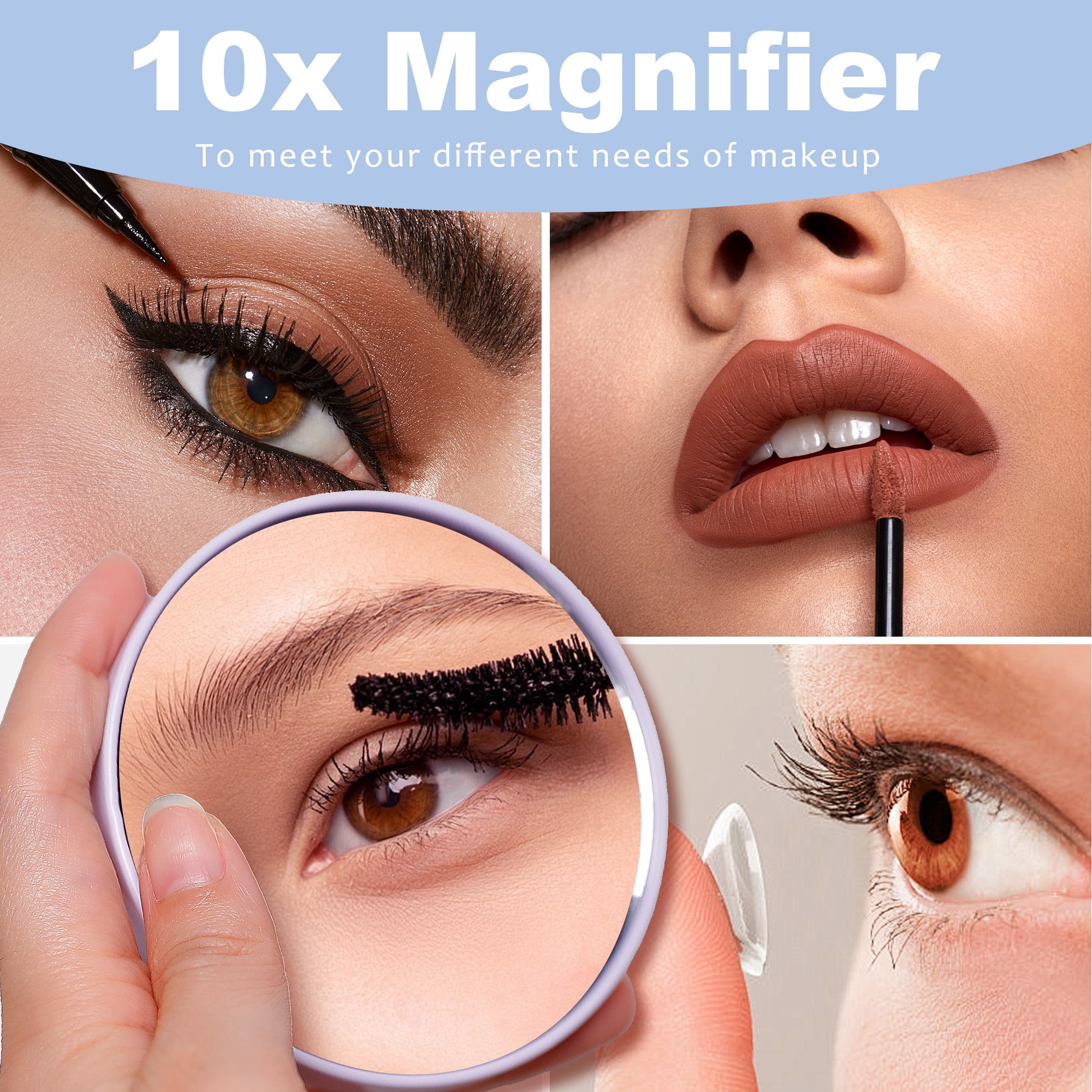 Fenchilin 12''x14'' Arch Vanity Makeup Mirror with Lights Metal Tabletop White - Image 3