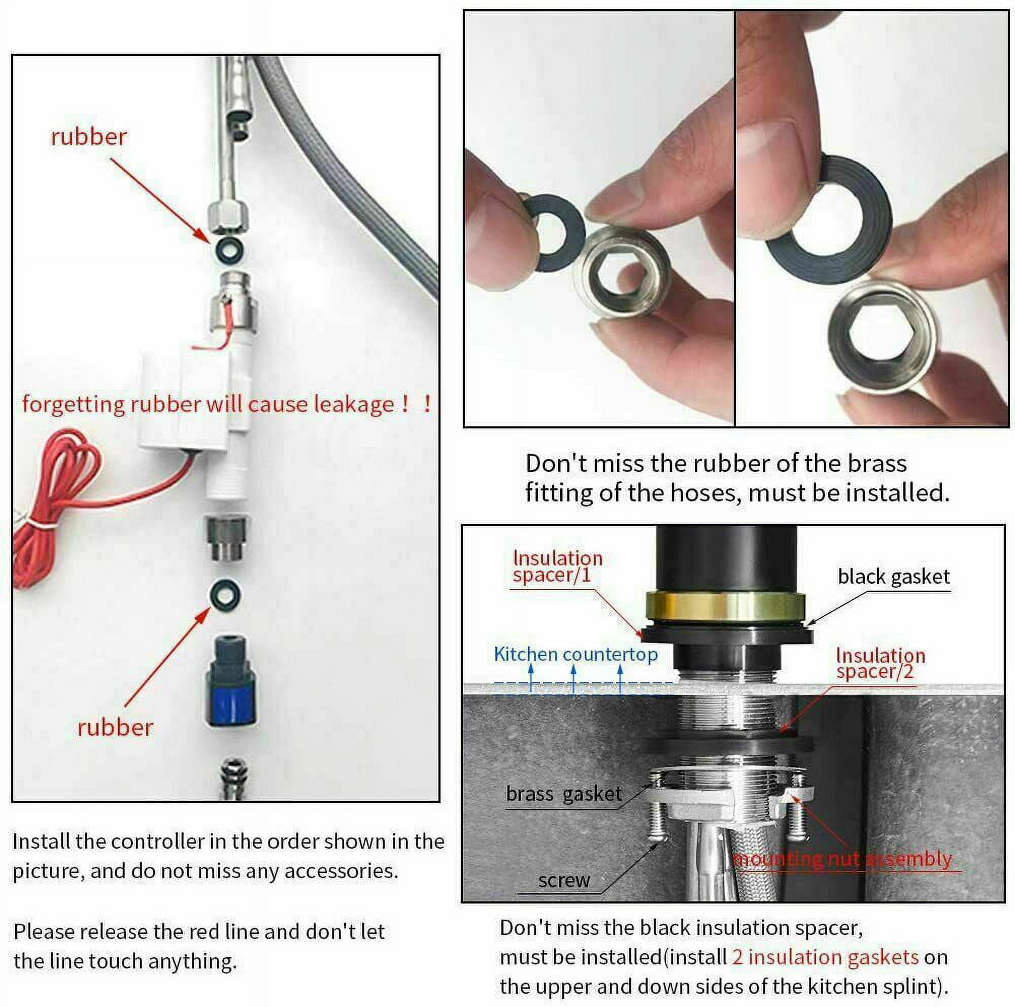 Zovajonia Matte Black Touch On Kitchen Sink Faucet Pull Down Sprayer Swivel Tap W/Plate - Image 5