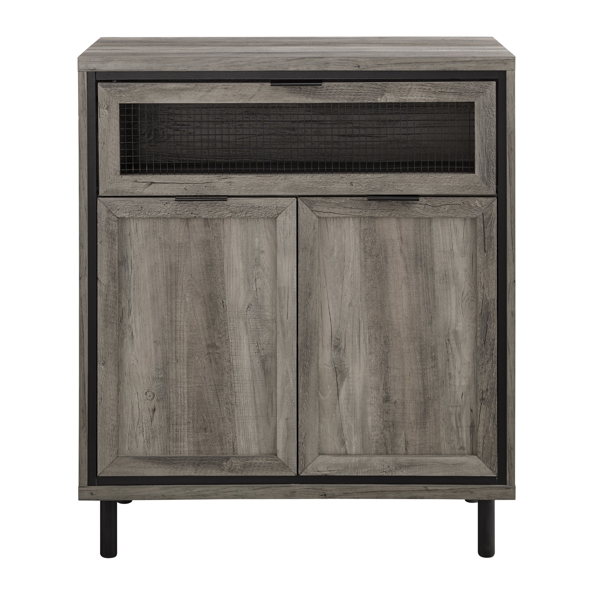 Manor Park Metal Mesh Drop-Down Door Accent Cabinet, Grey Wash - Image 8