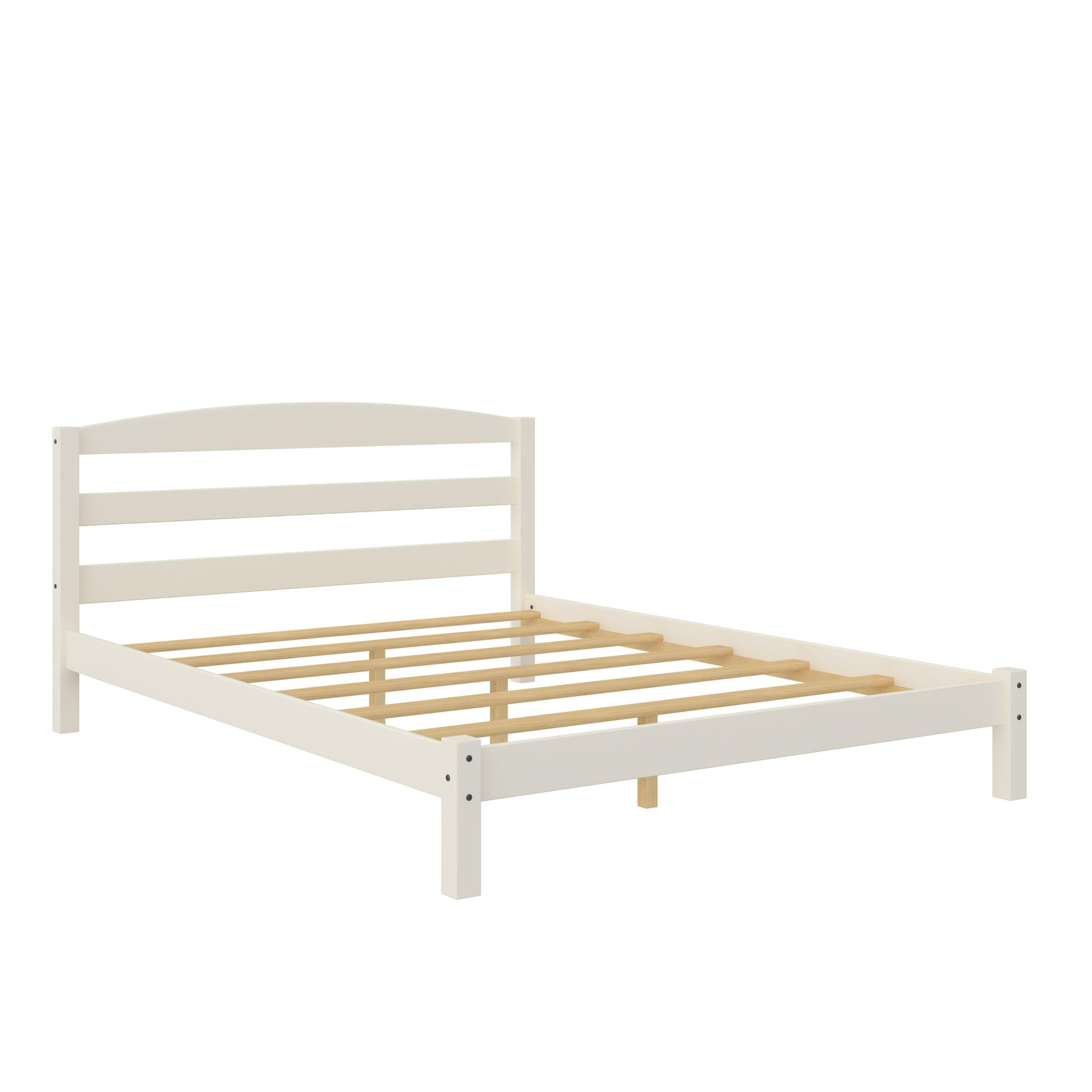 Better Homes & Gardens Leighton Solid Wood Platform Bed Frame, Full, White - Image 5