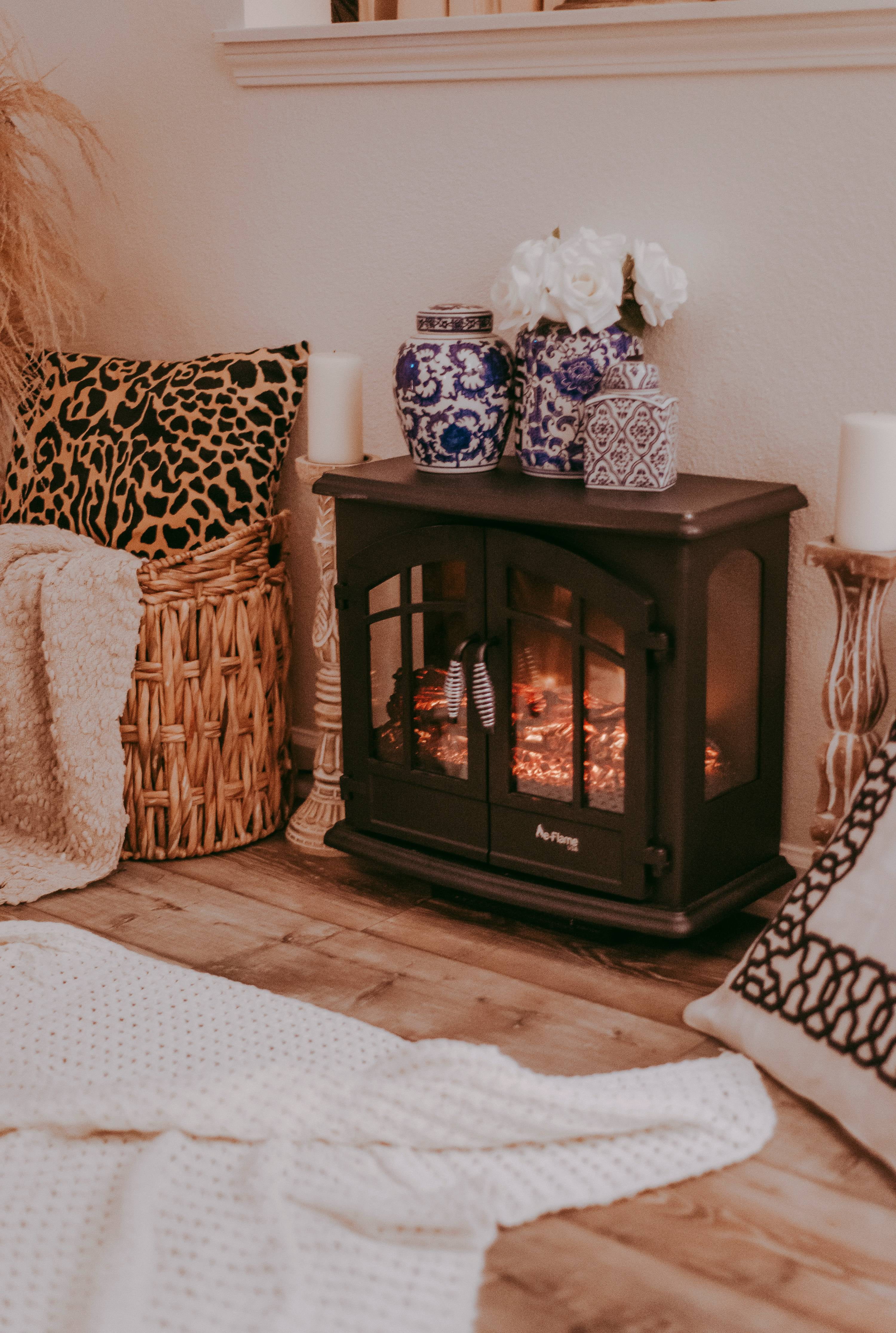 e-Flame USA Jasper Portable Electric Fireplace by Black - Image 4