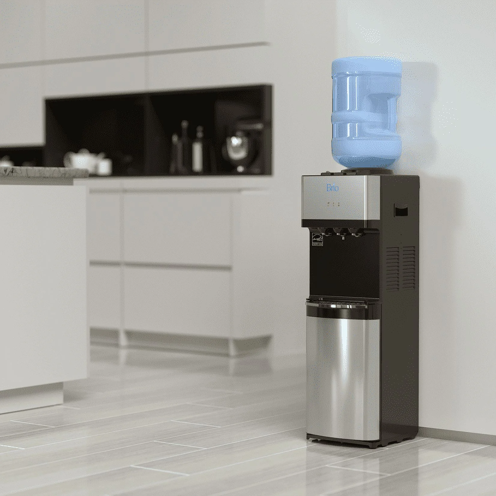 Brio Top Loading Water Cooler Dispenser - Hot and Cold Water, Child Safety Lock, Holds 3/5 Gallon Bottles - UL/Energy Star Approved - Image 3