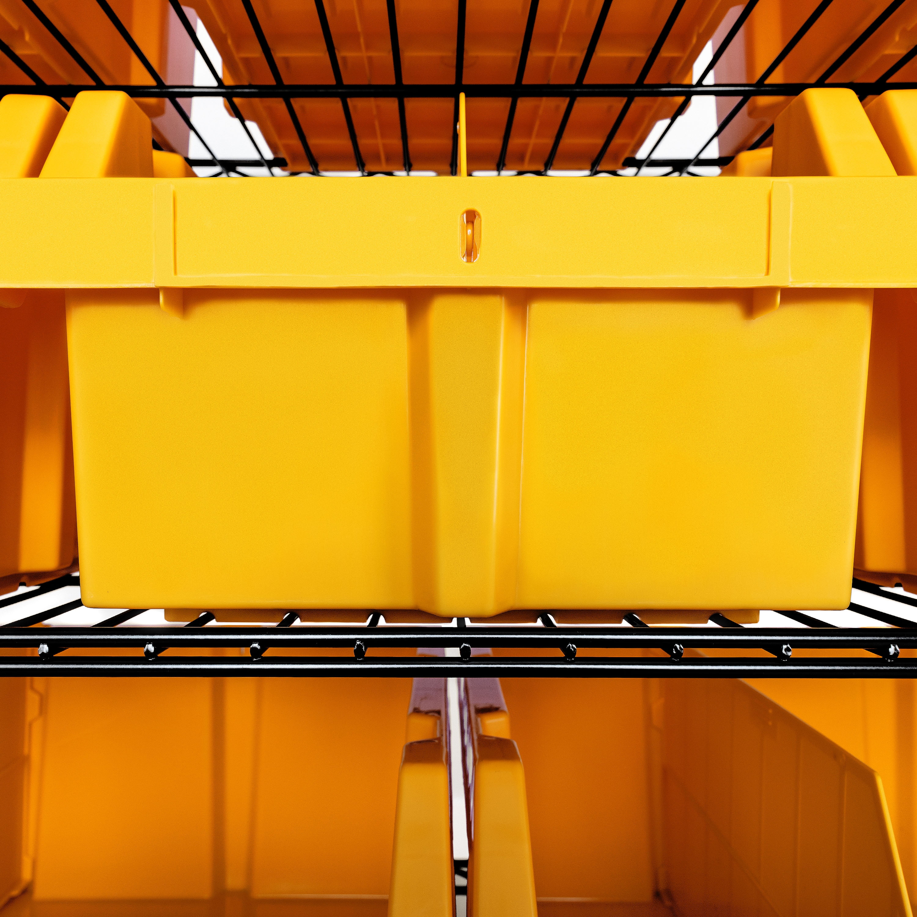 Seville Classics 8-Tier NSF 24-Bin Rack, 36" W x 14.25" D x 63.5" H, Yellow - Image 8