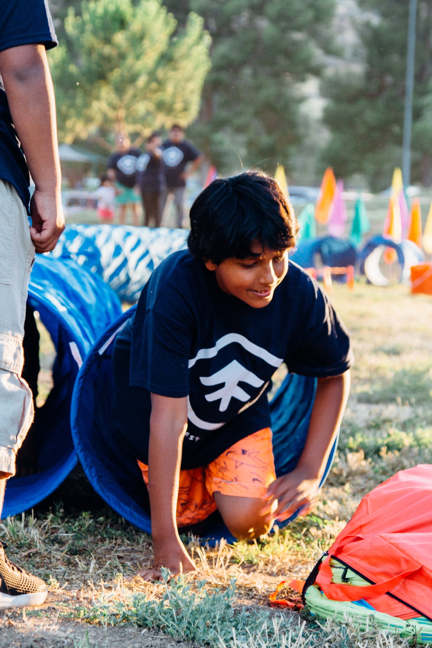 Pacific Play Tents Institutional 9Ft X 22In Crawl Tunnel - Blue/Blue 8 - Image 2