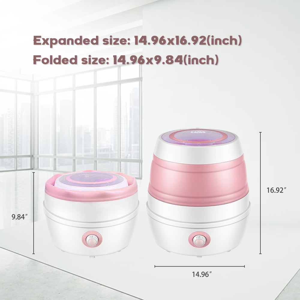 KAPAS Foldable Mini Washing Machine, (5.7 lb/2.6kg Capacity) Portable Compact Lightweight Washer for Baby Clothes, Travel, Camping, Truck Driving, Trip, RV - Image 6