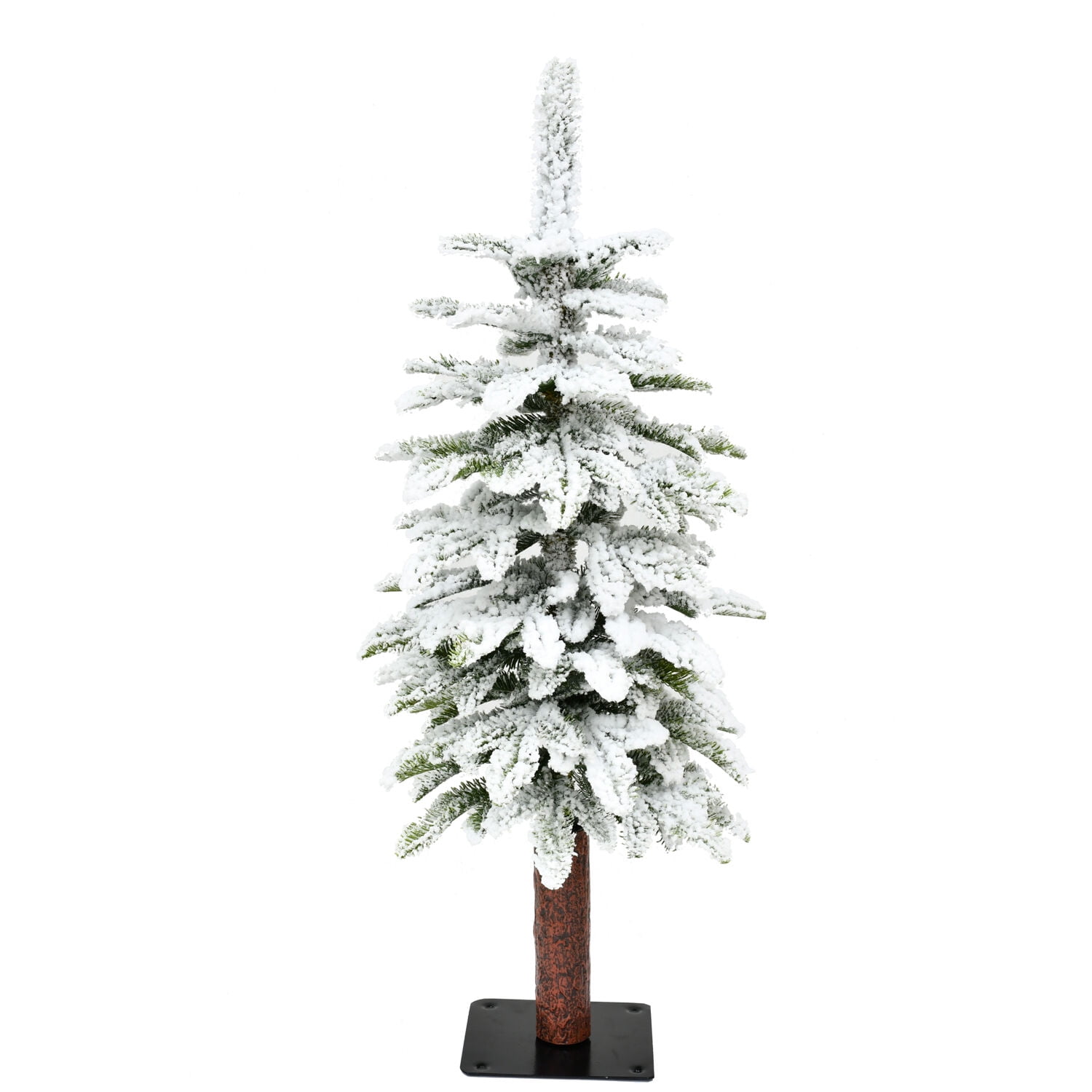 Fraser Hill Farm 2-Ft. Snowy Downswept Tree, No Lights | Metal Stand Included | Festive Christmas Holiday Decor | White | FFSD024-0SN - Image 7
