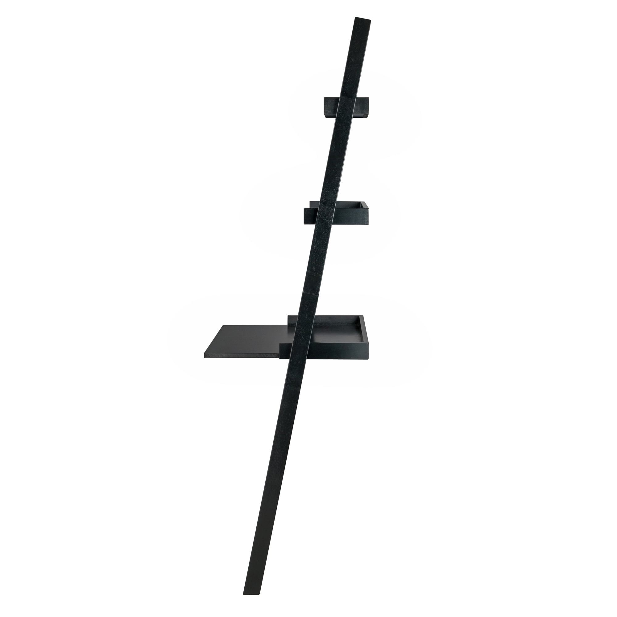 Winsome Wood Bellamy Leaning Desk with Shelves, Black Finish - Image 8