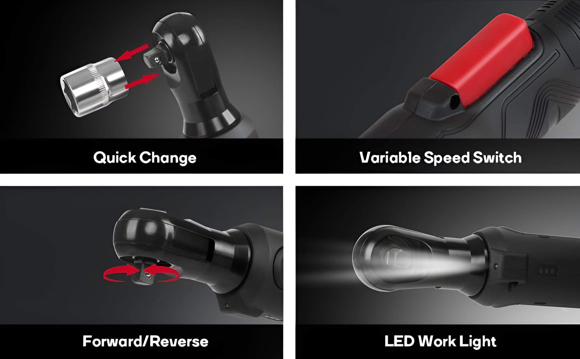 Eastvolt EVRW1202B, 3/8" Cordless Electric Ratchet Socket Wrench & Set, 14 Pieces - Image 10