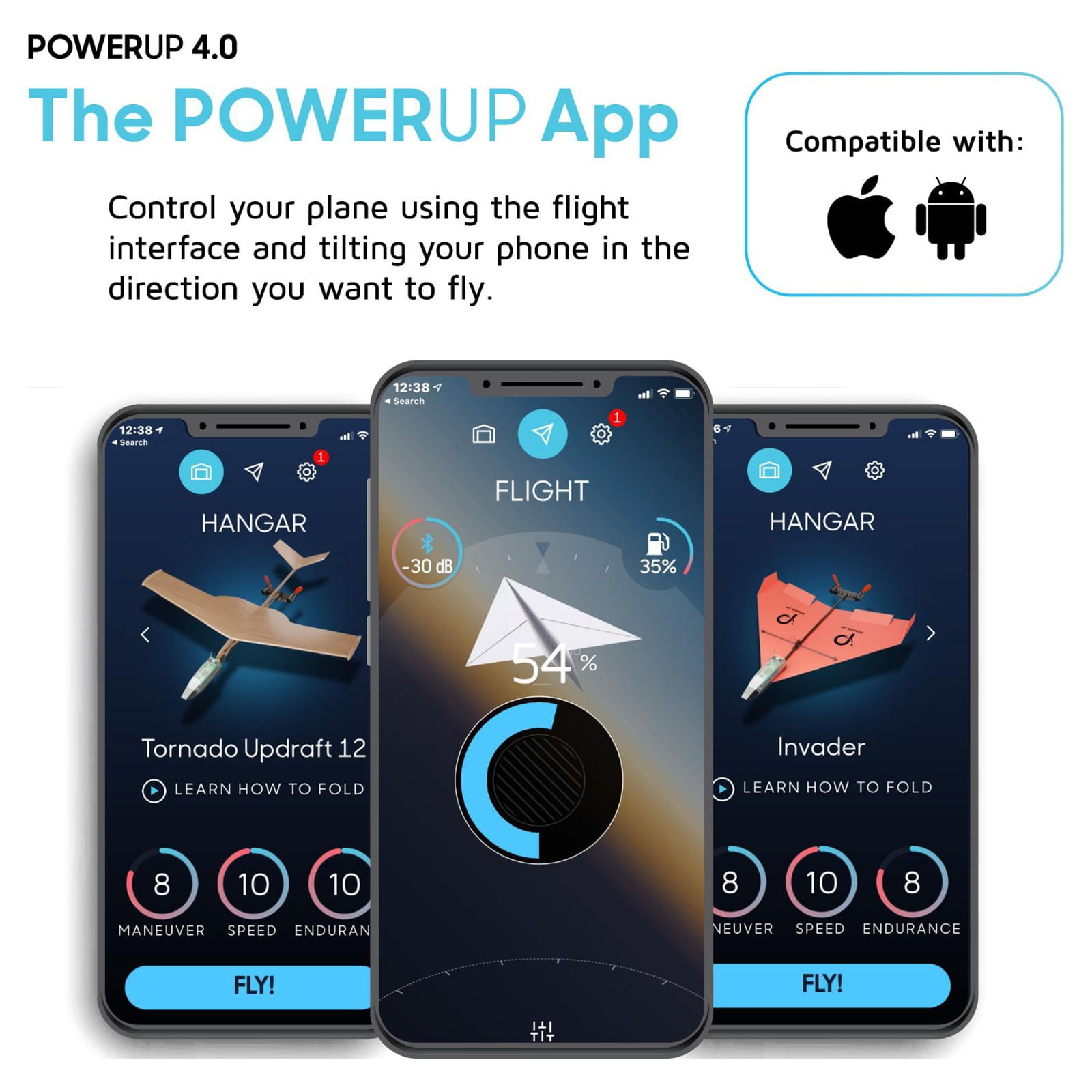 POWERUP 4.0 Smartphone Controlled Paper Airplane Kit, RC Controlled. Easy to Fly with Autopilot & Gyro Stabilizer. For Kids and Adults. DIY STEM Tool - Image 7