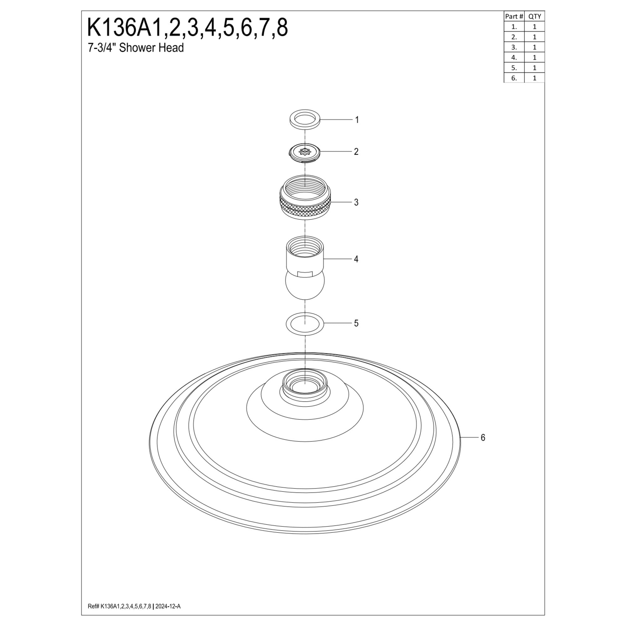 Kingston Brass K136A3 Victorian 7-3/4 Inch Round Raindrop Brass Shower Head in Antique Brass - Image 2