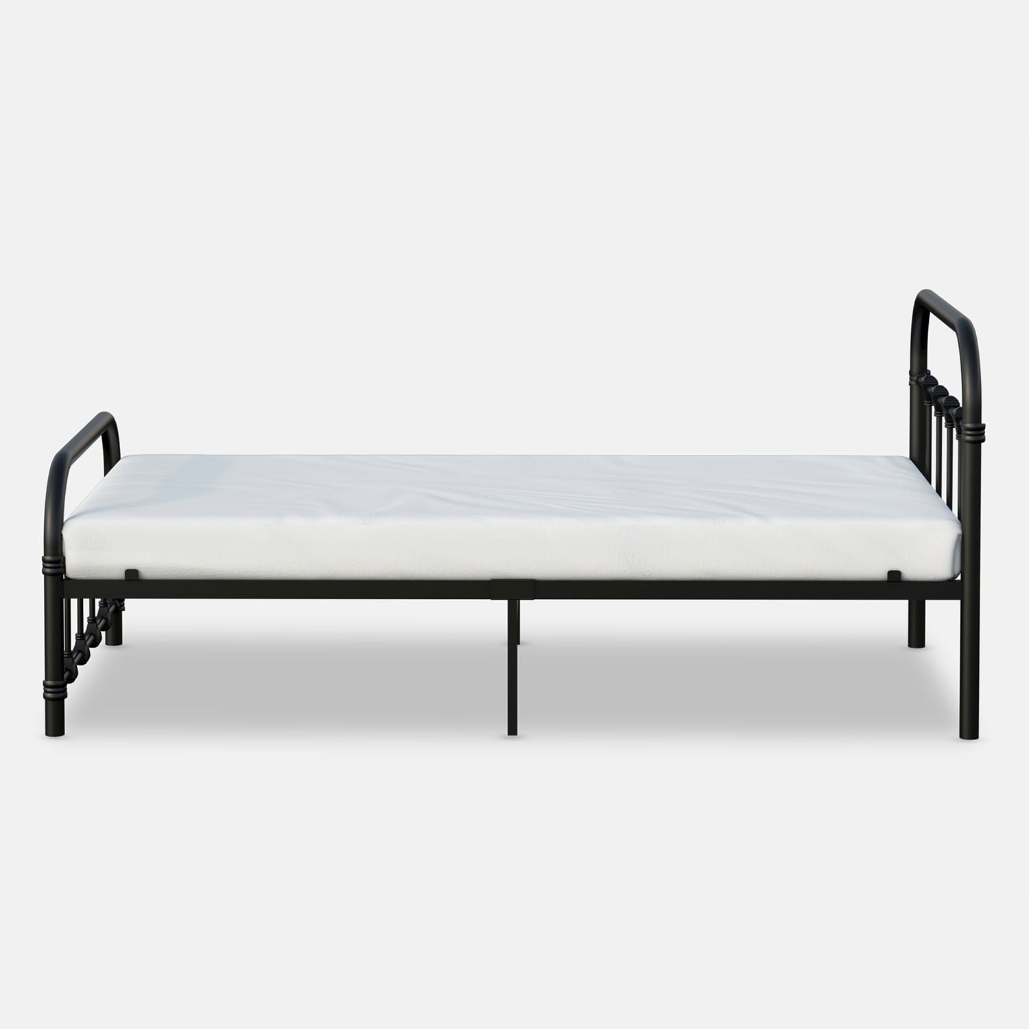 Rack Furniture Melissa Steel Twin Size Home Furniture Kids Bed Frame, Black - Image 4