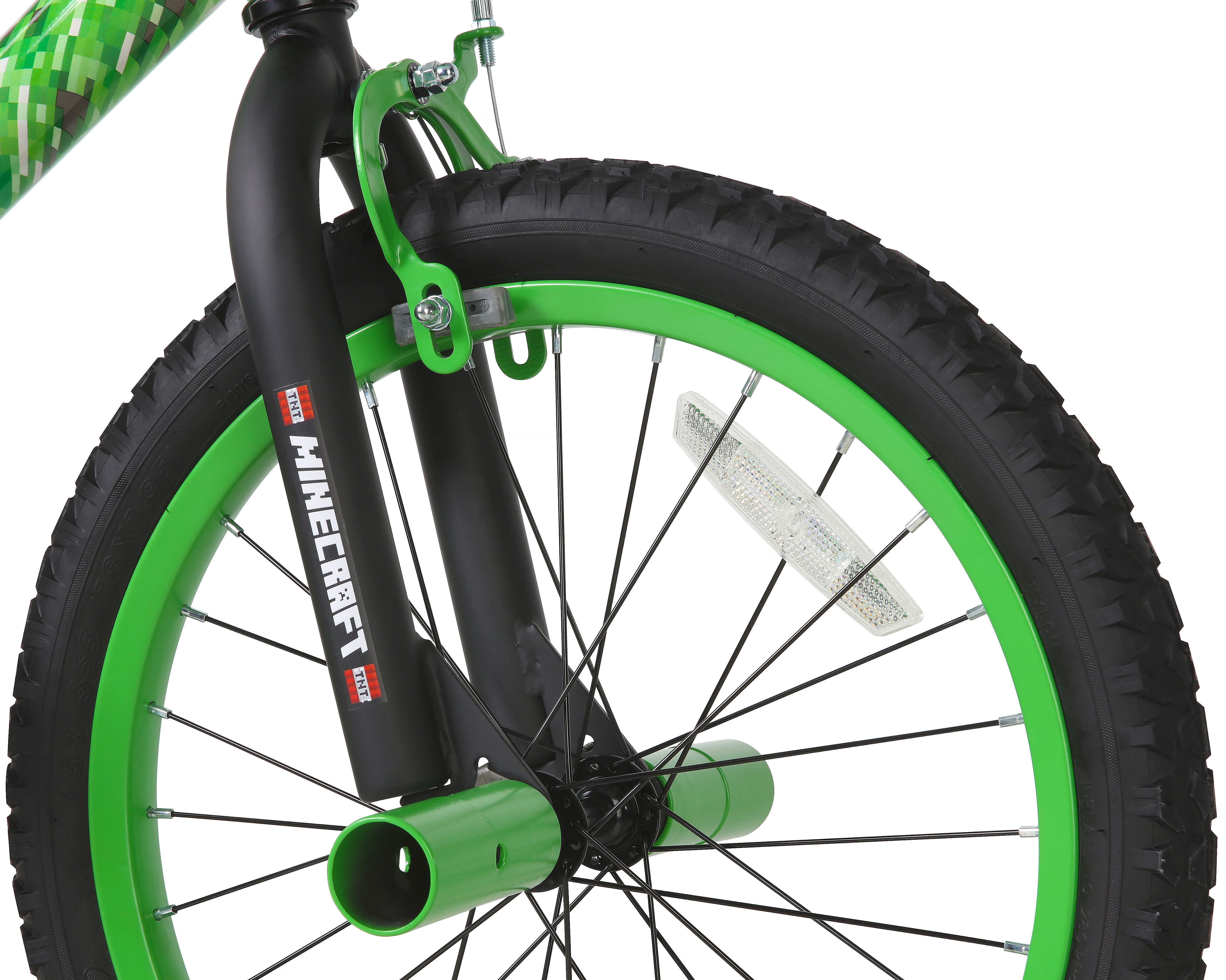 18" Dynacraft Minecraft Unisex BMX Bike, Kids Age 6-9 Years, Green - Image 3