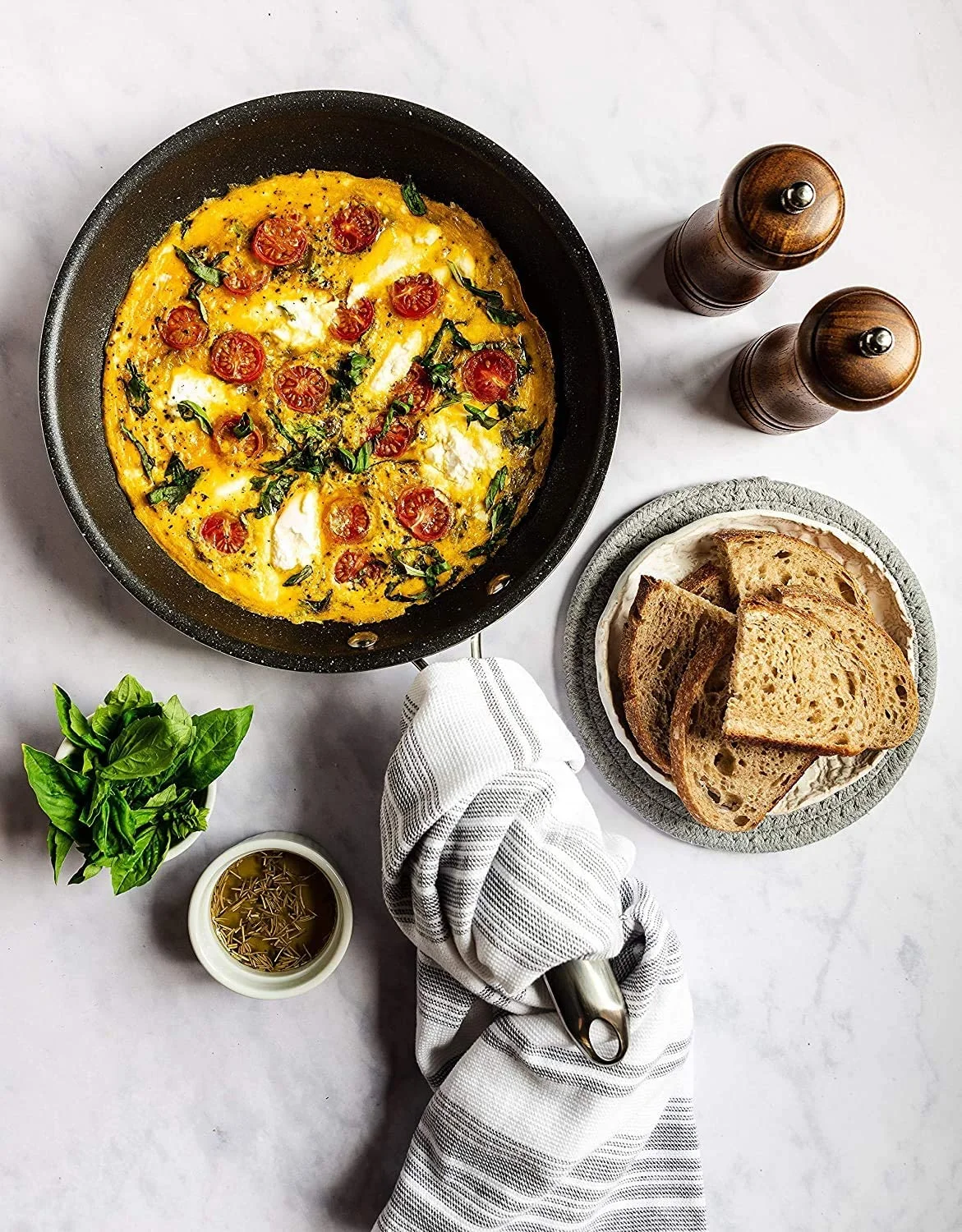 Granite Stone PRO Series Hard Anodized Aluminum Ultra-Nonstick Ti-Ceramic Coating 5 Piece Cookware Set, Dishwasher Safe, Oven Safe - Image 2