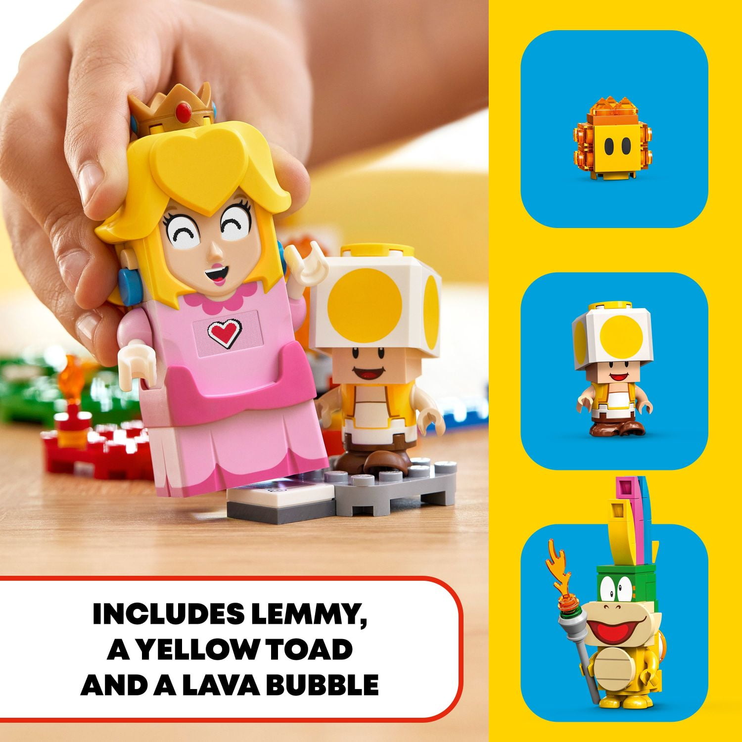 LEGO Super Mario Adventures with Peach Starter Course 71403 , Buildable Game, Toy with Interactive Figure, Yellow Toad & Lemmy, Birthday Gift Idea for Kids, Girls & Boys - Image 7