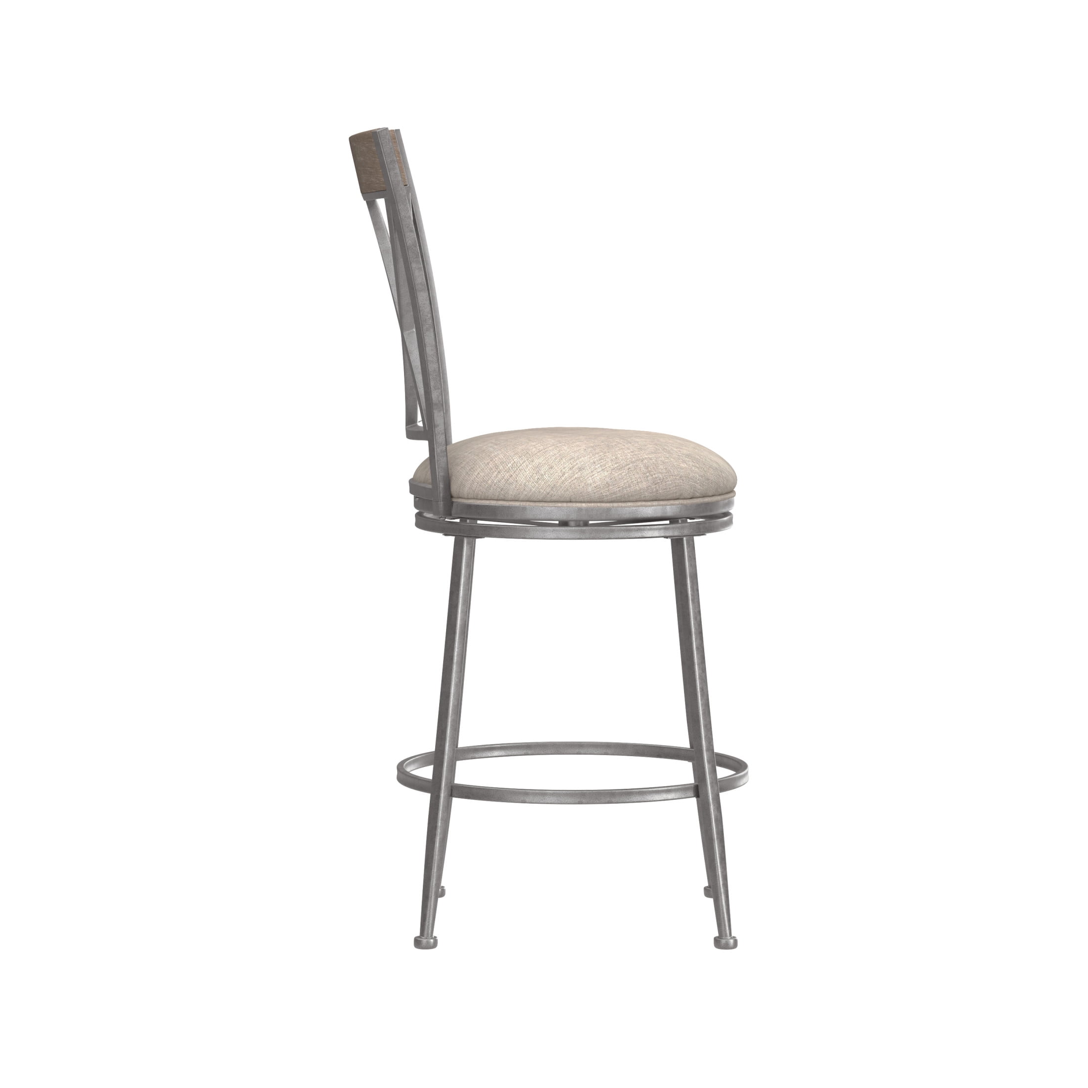 Hillsdale Furniture Stewart Metal Counter Height Swivel Stool, Aged Pewter - Image 17