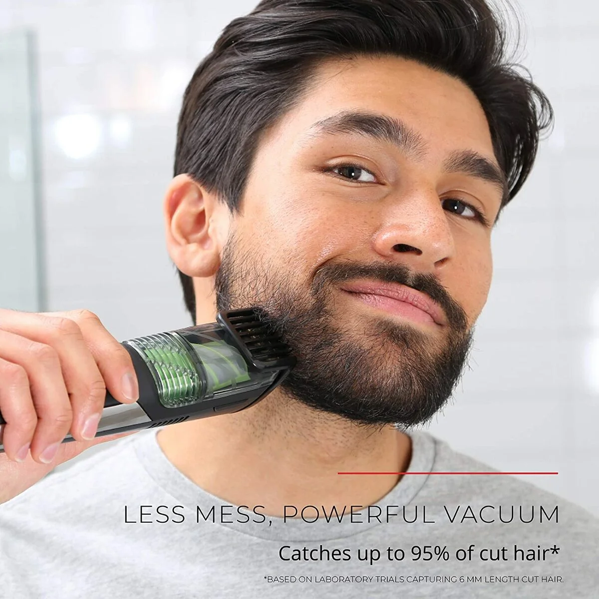 Remington Vacuum Beard and Stubble Trimmer, Black, MB6850 - Image 3
