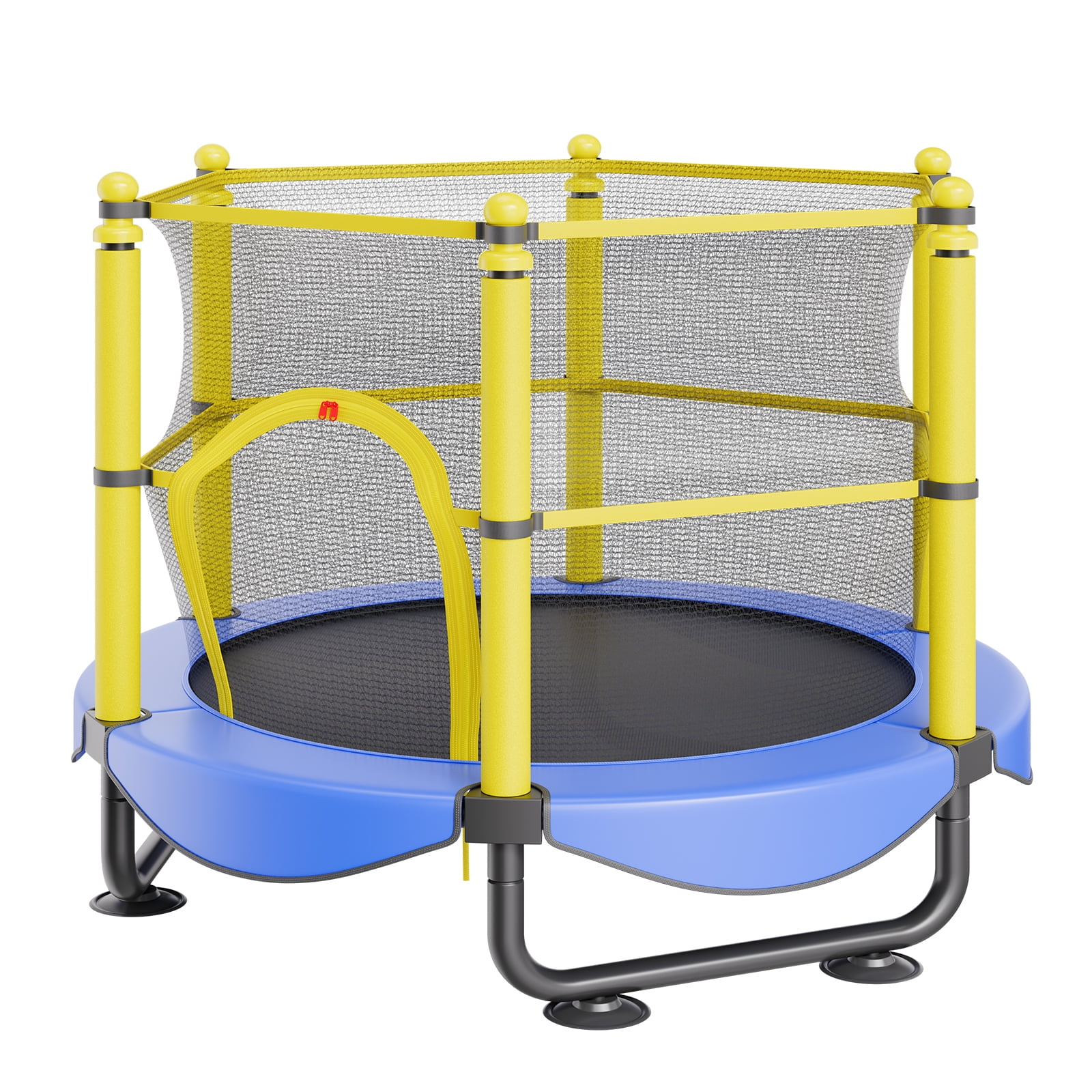 BENTISM Trampoline for Kid's with Enclosure Net and Balls, Blue, 46.46" x 60.00" x 60.00" - Image 3