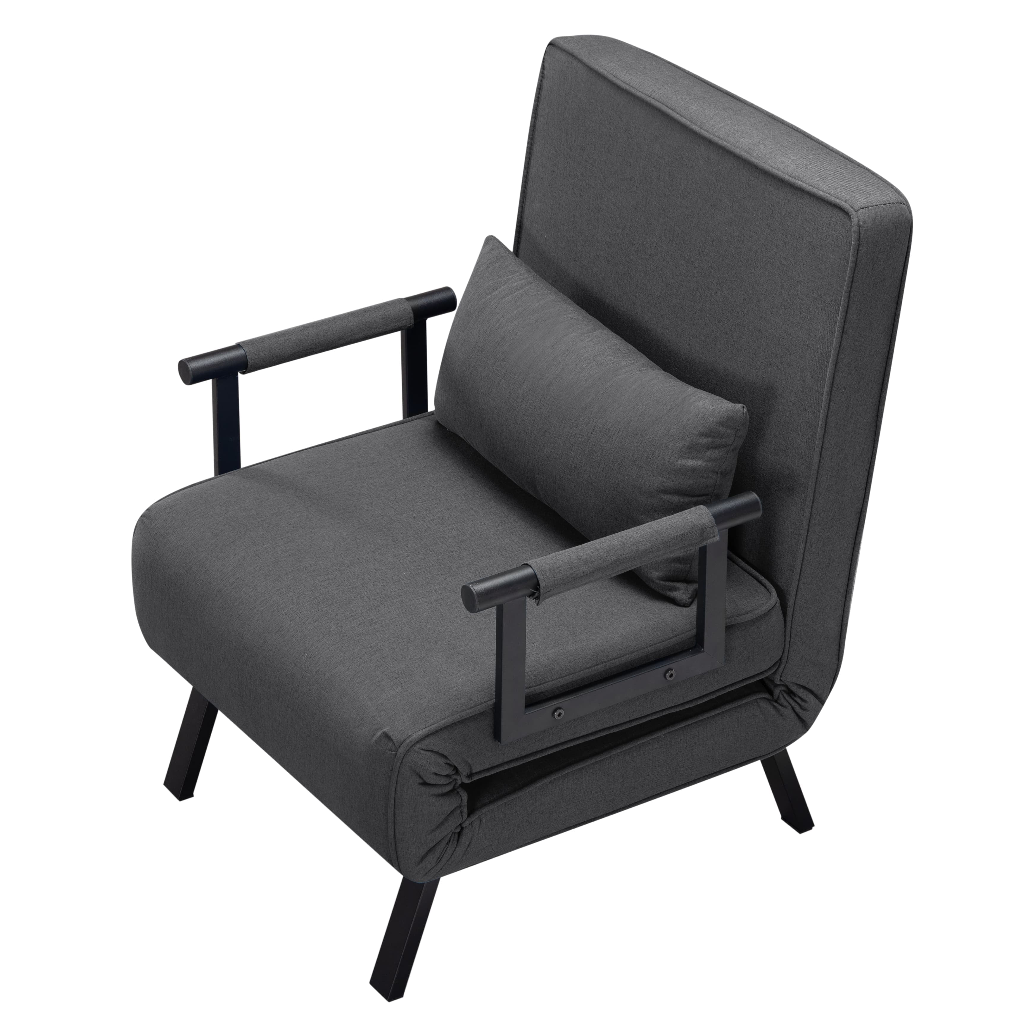 BSHTI 26”Folding Arm Chair Lounge 4-in-1, Convertible Sofa Bed, Modern Sofa Bed,for Small Spaces,Living Room,Guest Room,Office(Dark Gray) - Image 20