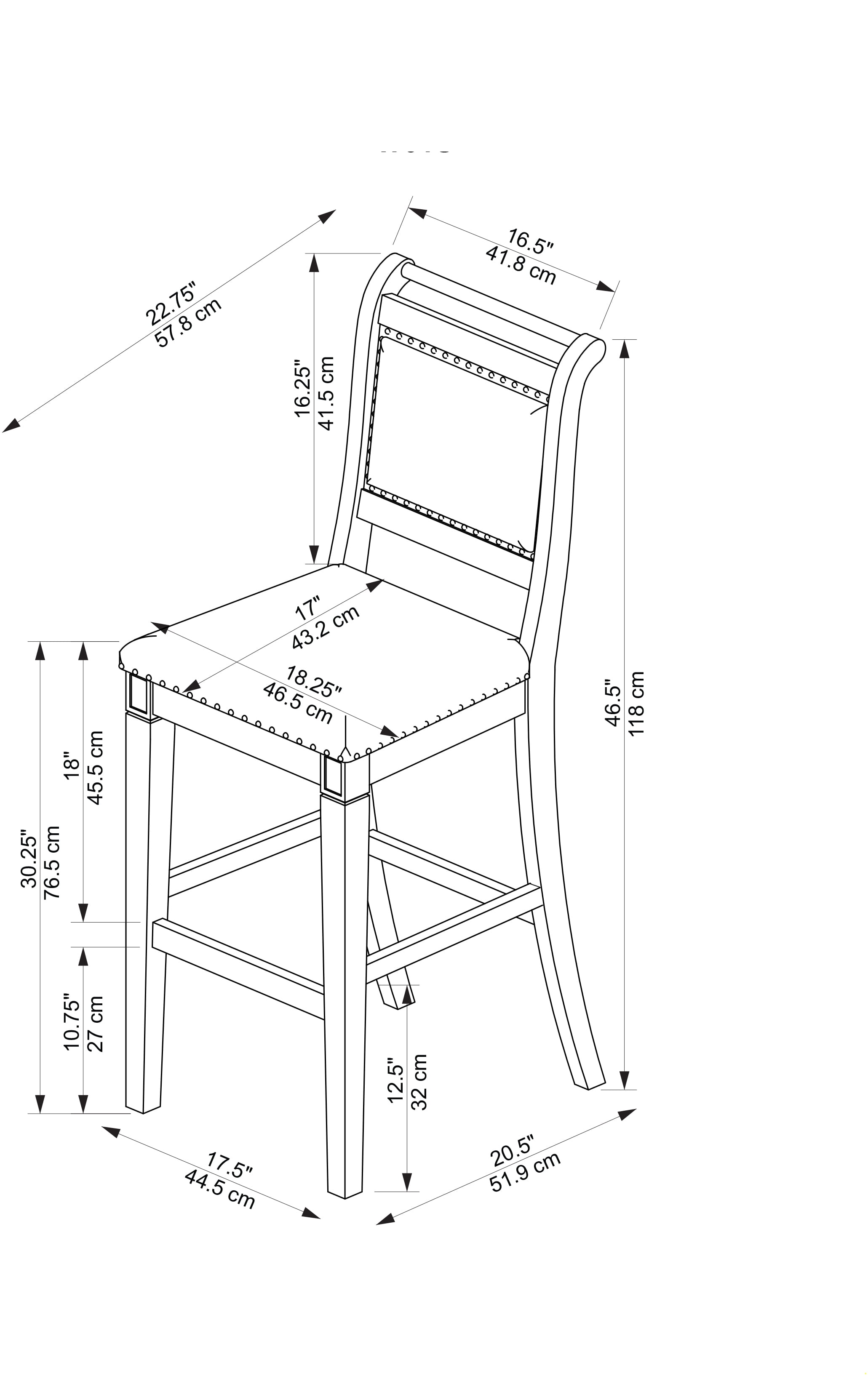 Linon Findley 30" High Back Bar Stool, Rustic Graywash/Natural - Image 11