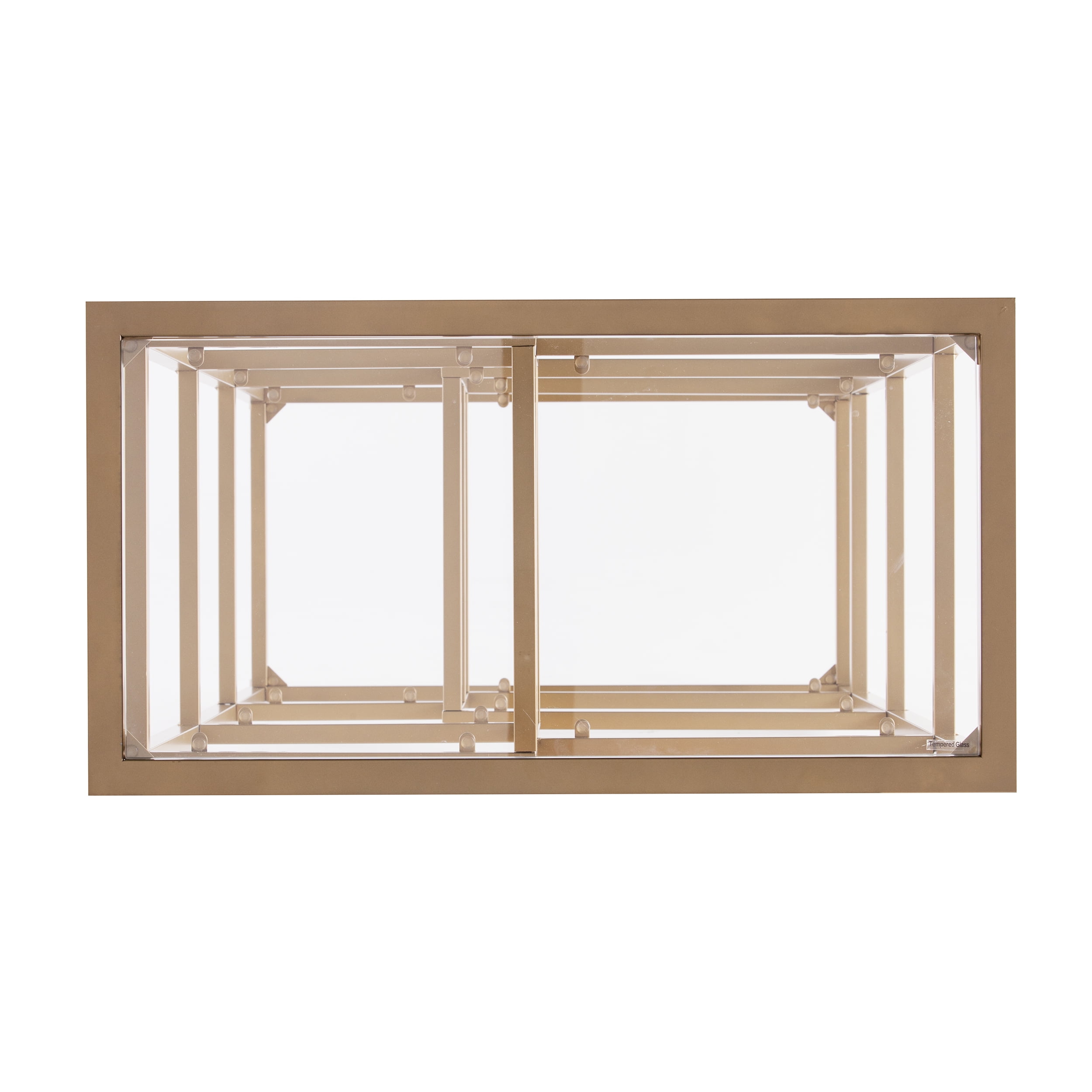 Jaymes Metal/Glass Asymmetrical Bookcase - Image 4