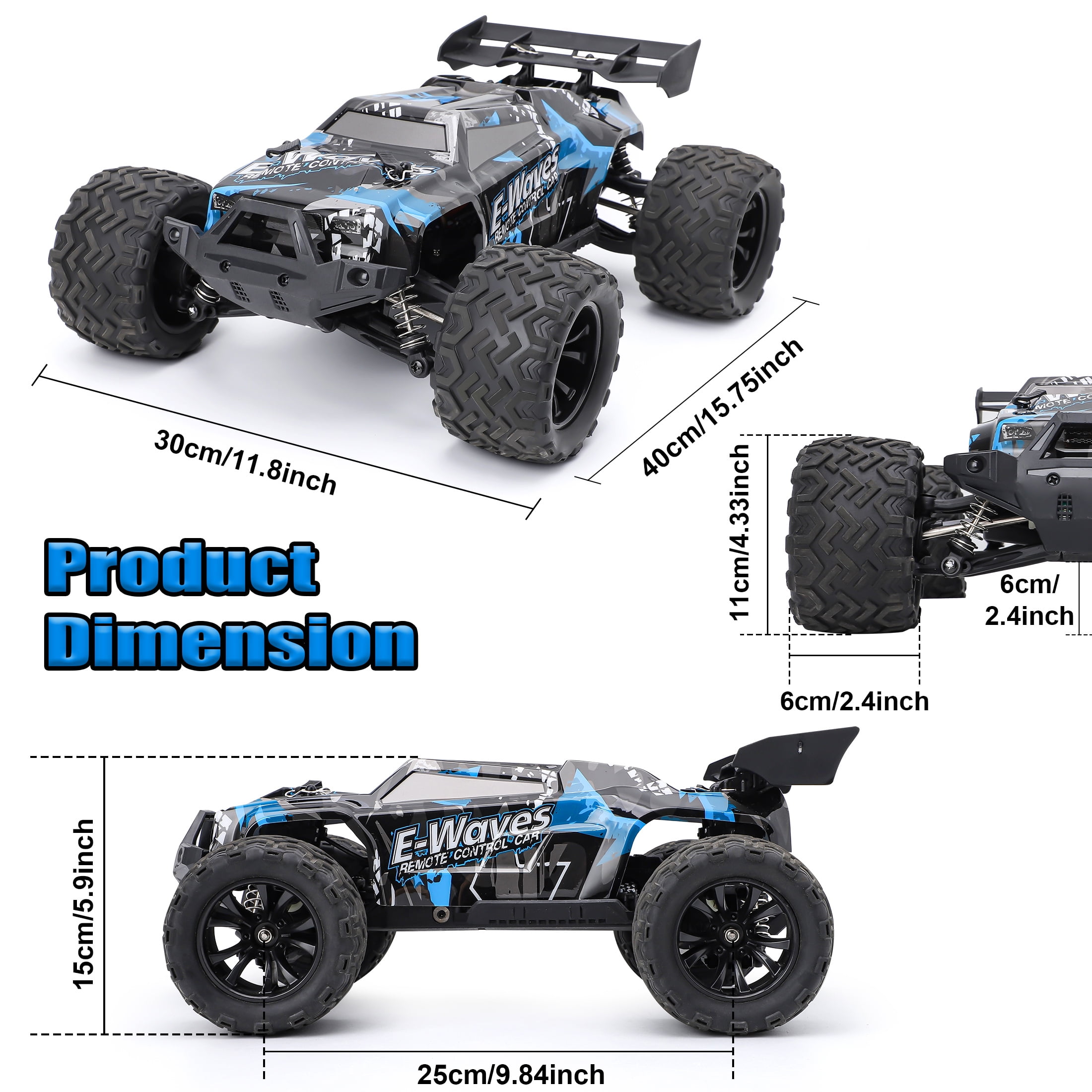 Loewten Fast RC Truck for Adults – 40+ km/h 1:14 4WD Off-Road Remote Control Car, 2 Batteries & 2 Shells - Image 8