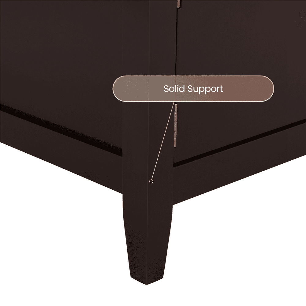 Renwick X-Shape Wood TV Stand for TVs up to 50 in,Espresso - Image 6