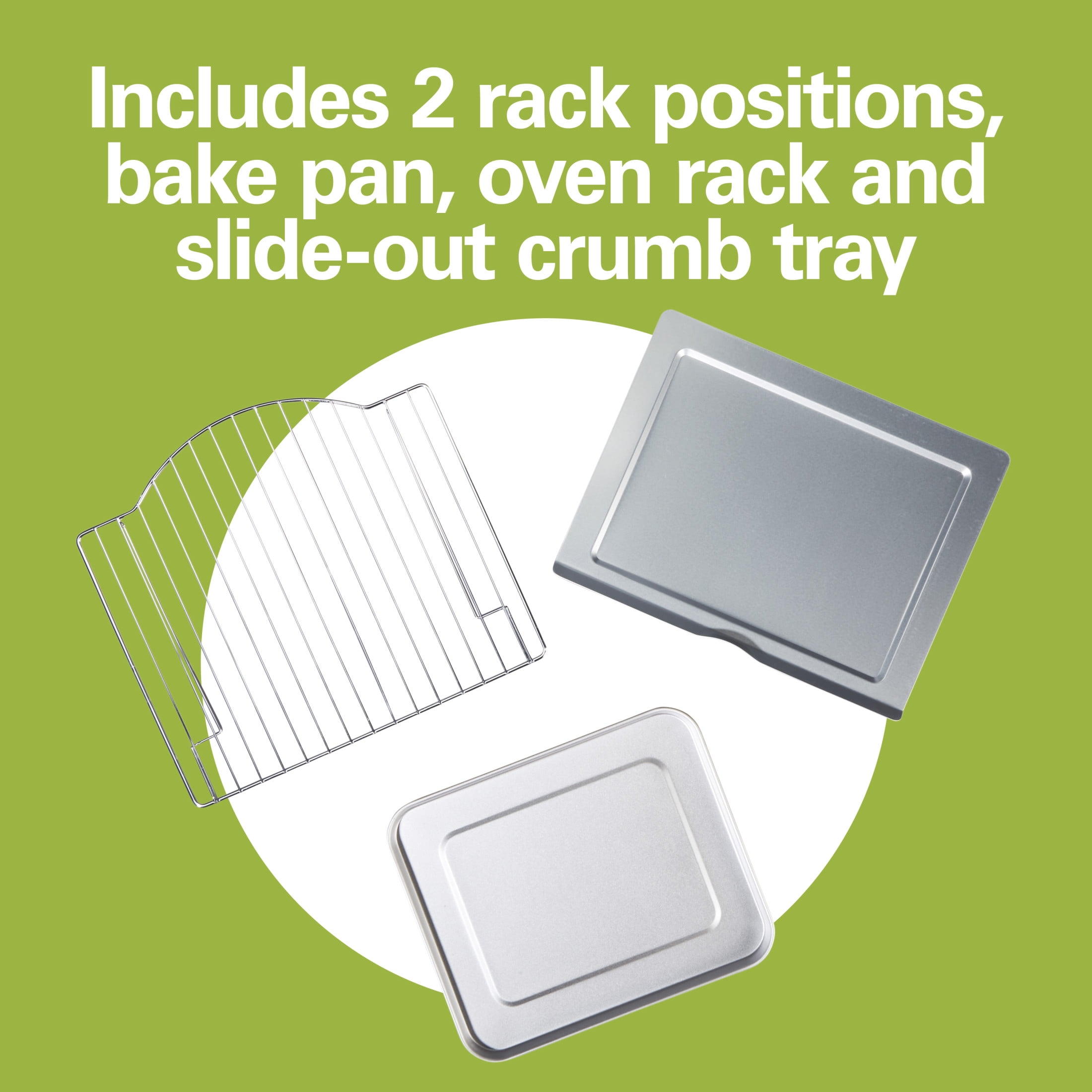 Hamilton Beach 6 Slice Countertop Toaster Oven with Easy Reach Roll-Top Door, Bake, Broil & Toast Functions, Silver - Image 4