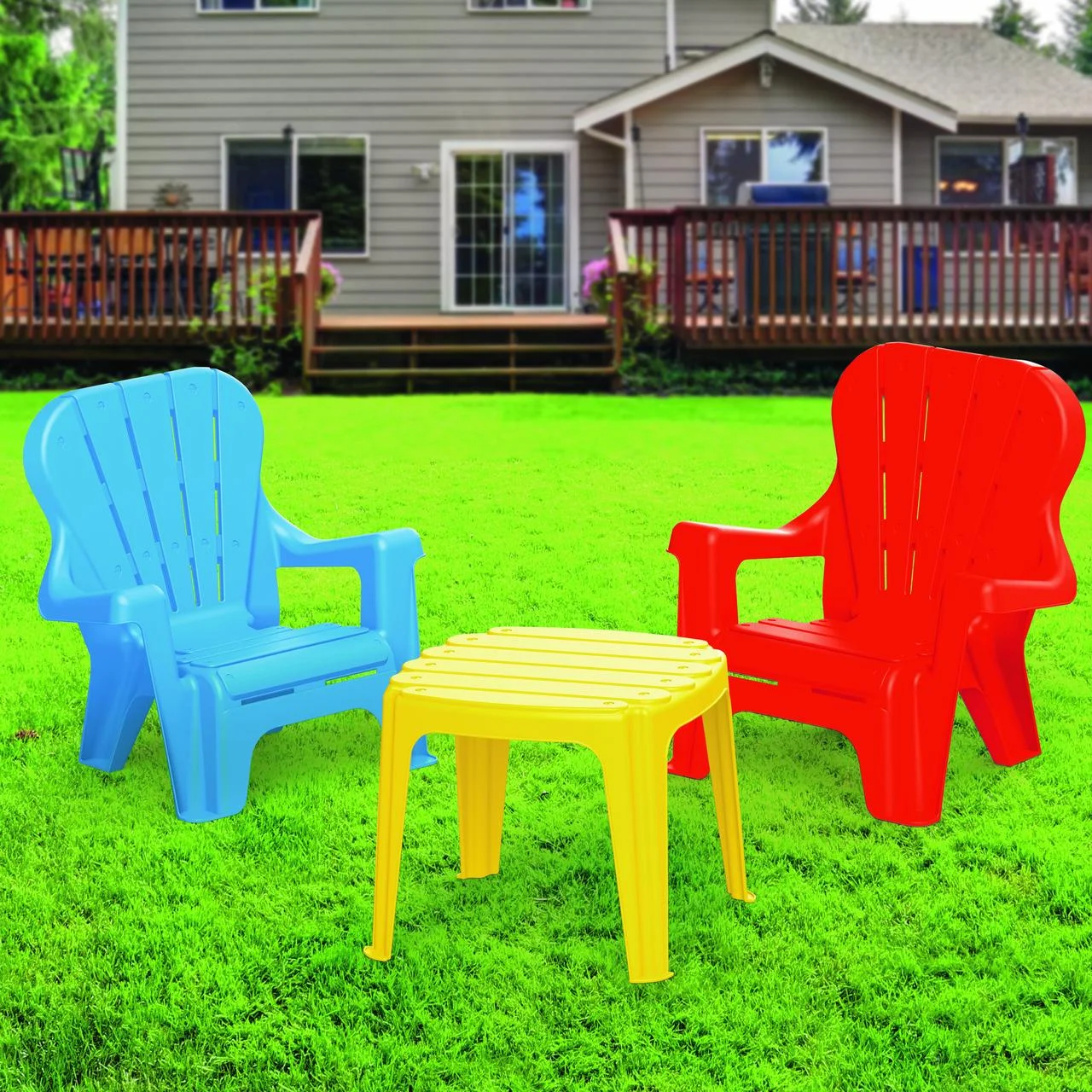 Dolu Toys - Childrens Plastic Table And Chairs Set - Image 2