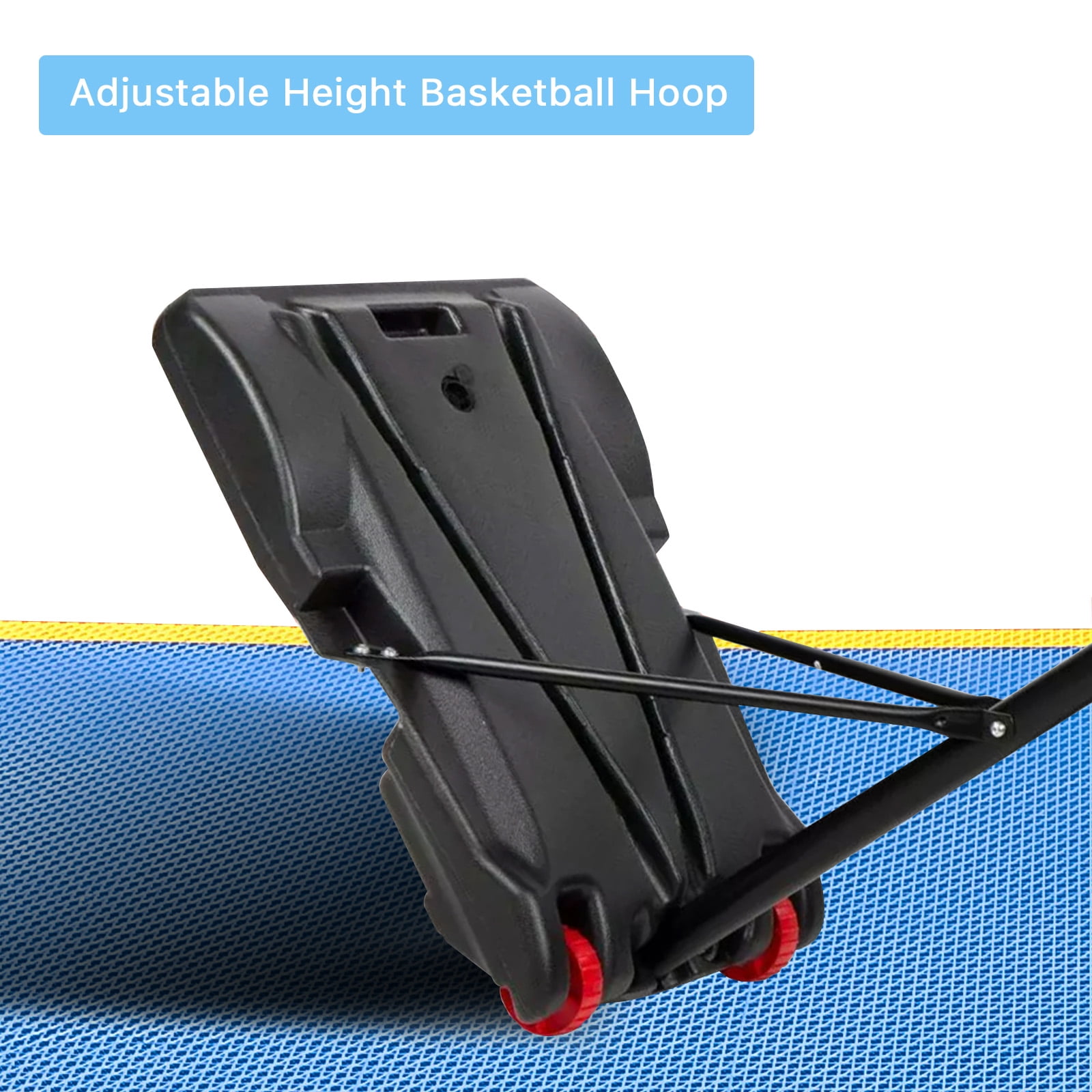 Fenbeli Portable Basketball Hoop Goal System for Outdoor Indoor Court 5.2 - 7 ft Easy Height Adjustable with HDPE Plastic Impact - Image 2
