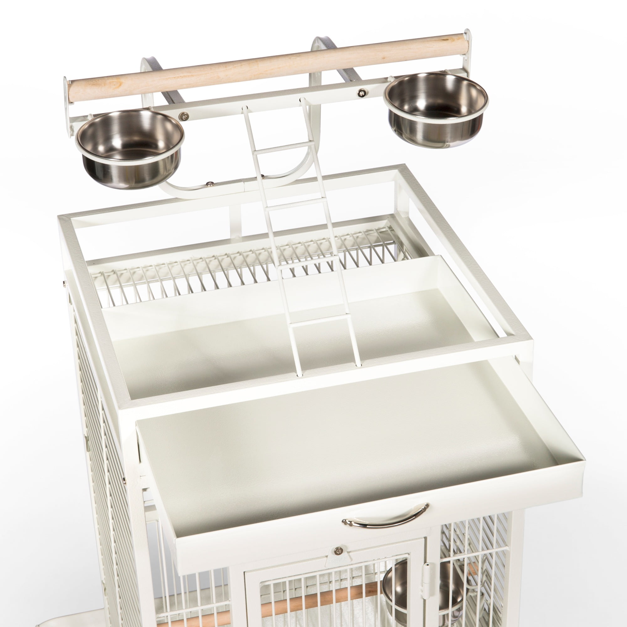 Prevue Pet Products Select Wrought Iron Parrot Bird Cage 24x20x60", Chalk White - Image 8