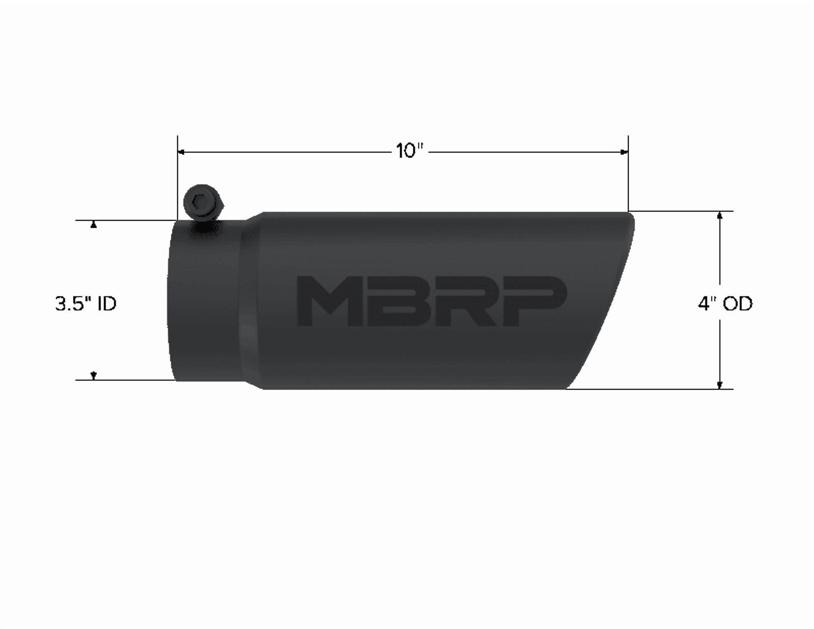 MBPR T5112BLK 3.5 Inch Exhaust Tip with Rolled Edge, Black - Image 4