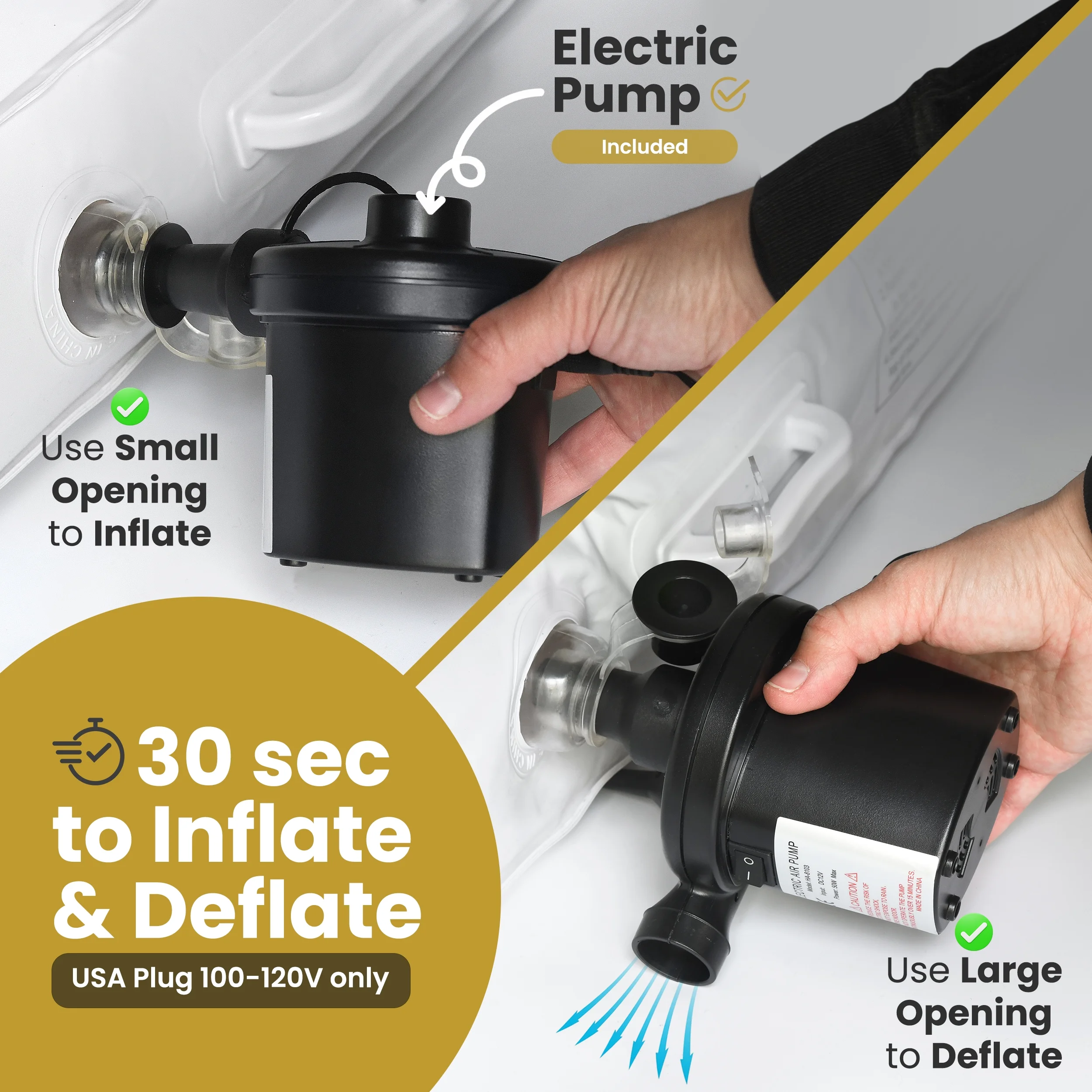 ELTOW Kids Air Mattress, Inflatable Portable Travel Toddler Bed, Blow Up Mattress with Air Pump and Travel Bag - Black - Image 6