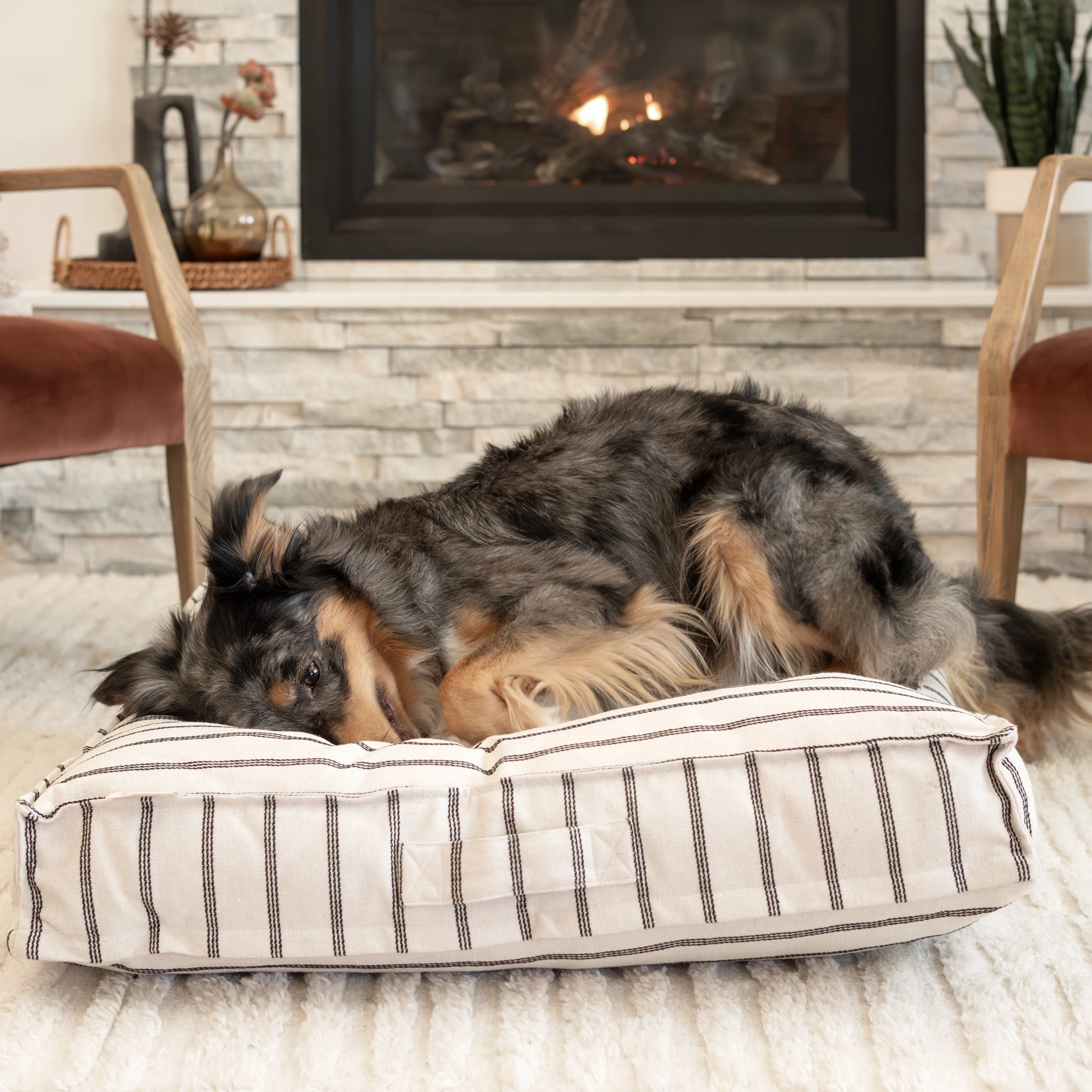 Harry Barker Striped Pillow Bed, Large, Multicolored - Image 4