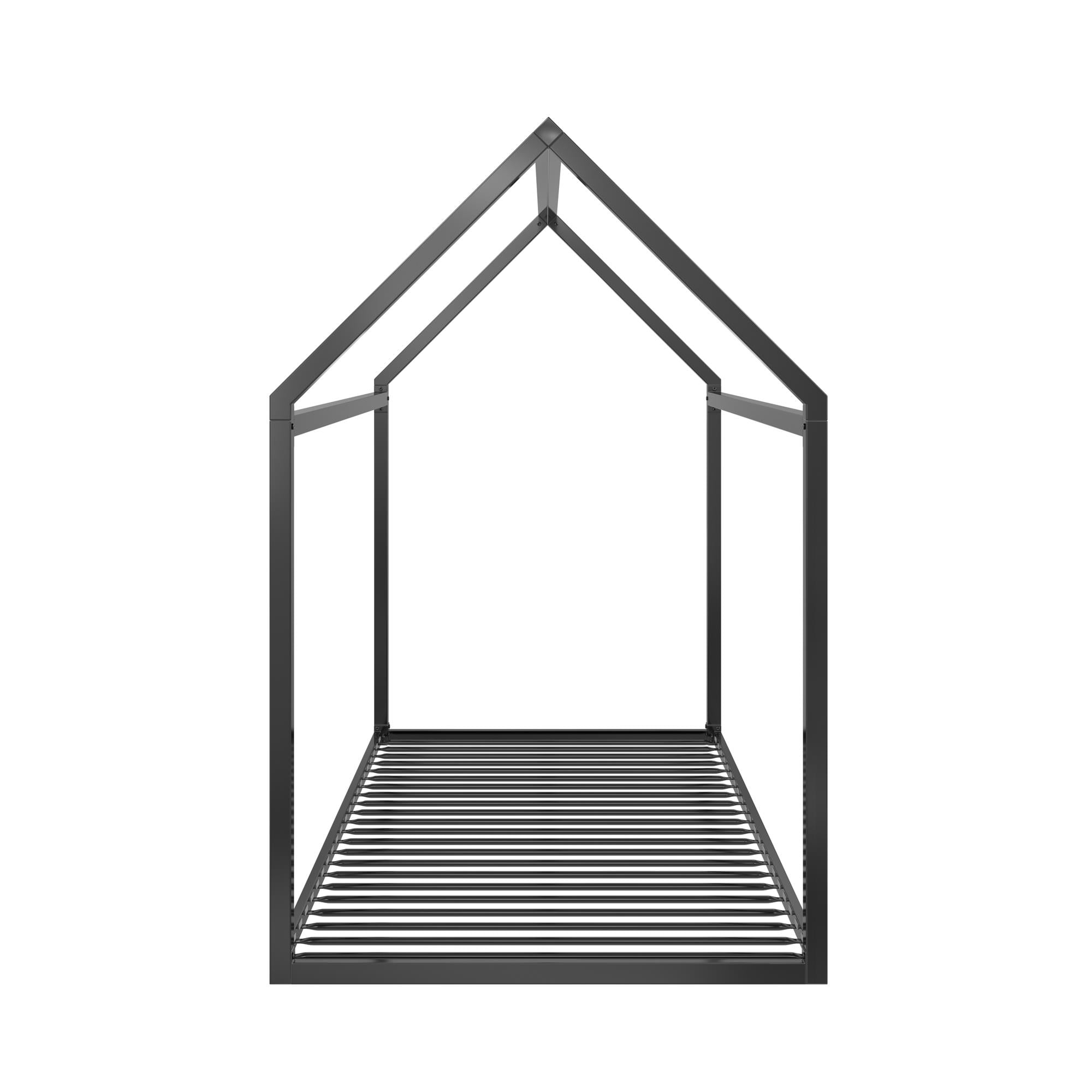 Max & Finn Skyler Metal Montessori House Bed, Twin, Black - Image 5