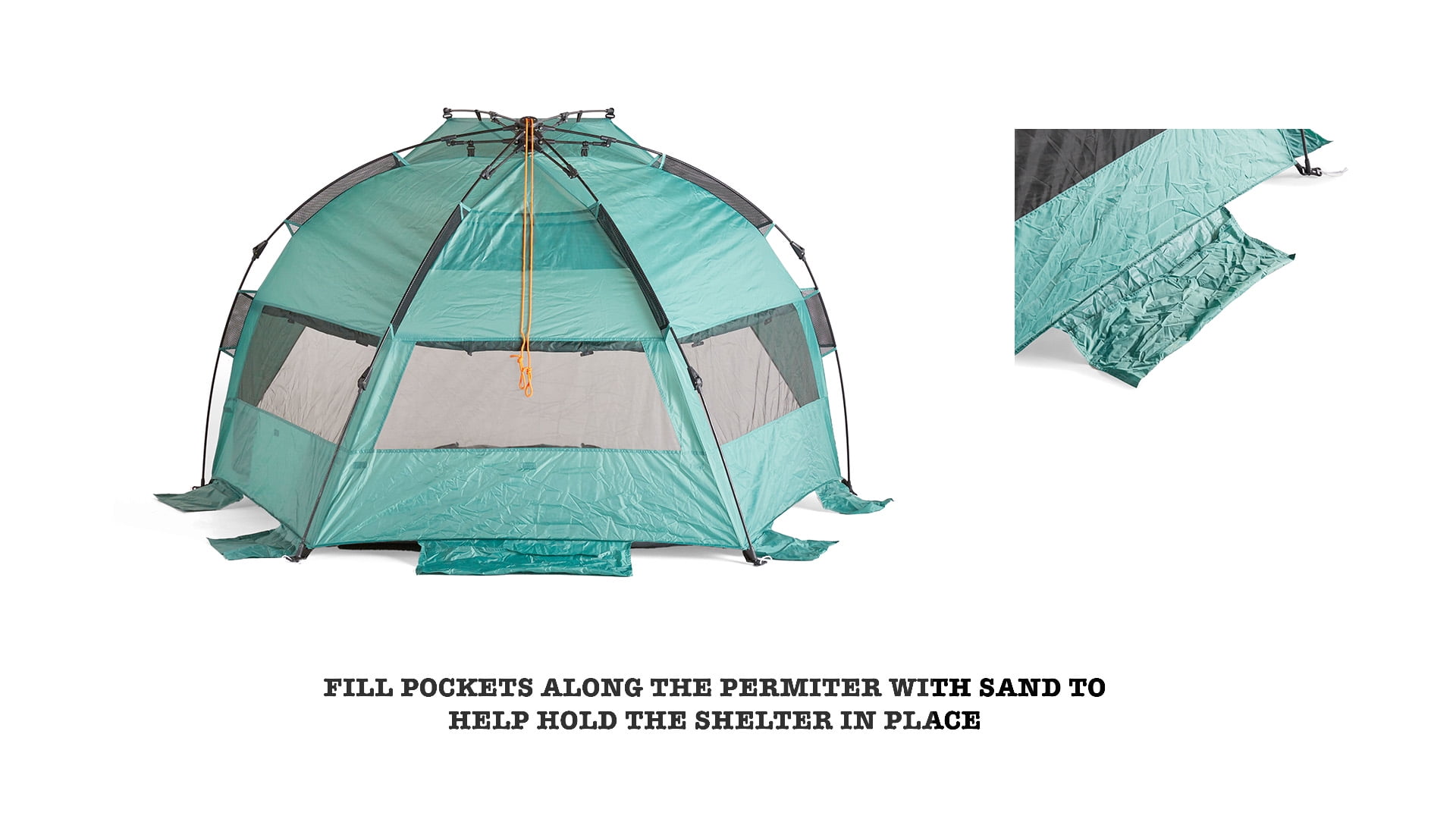 OMNICORE DESIGNS SunbusterXL4 Instant 4 Person Easy Set Up Sun Shelter - Green - Image 11