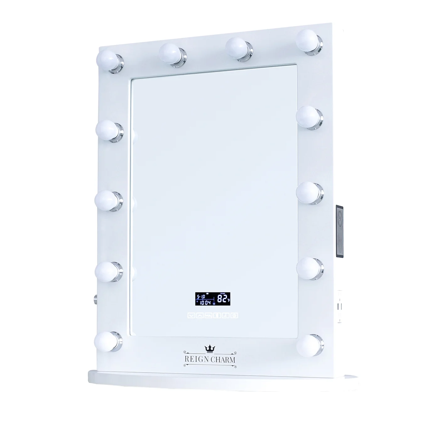 Hollywood Vanity Mirror Bluetooth Audio-Enabled Speakers, 12-LED Light Bulbs, White, 22-Inches Wide x 29-Inches High - Image 3