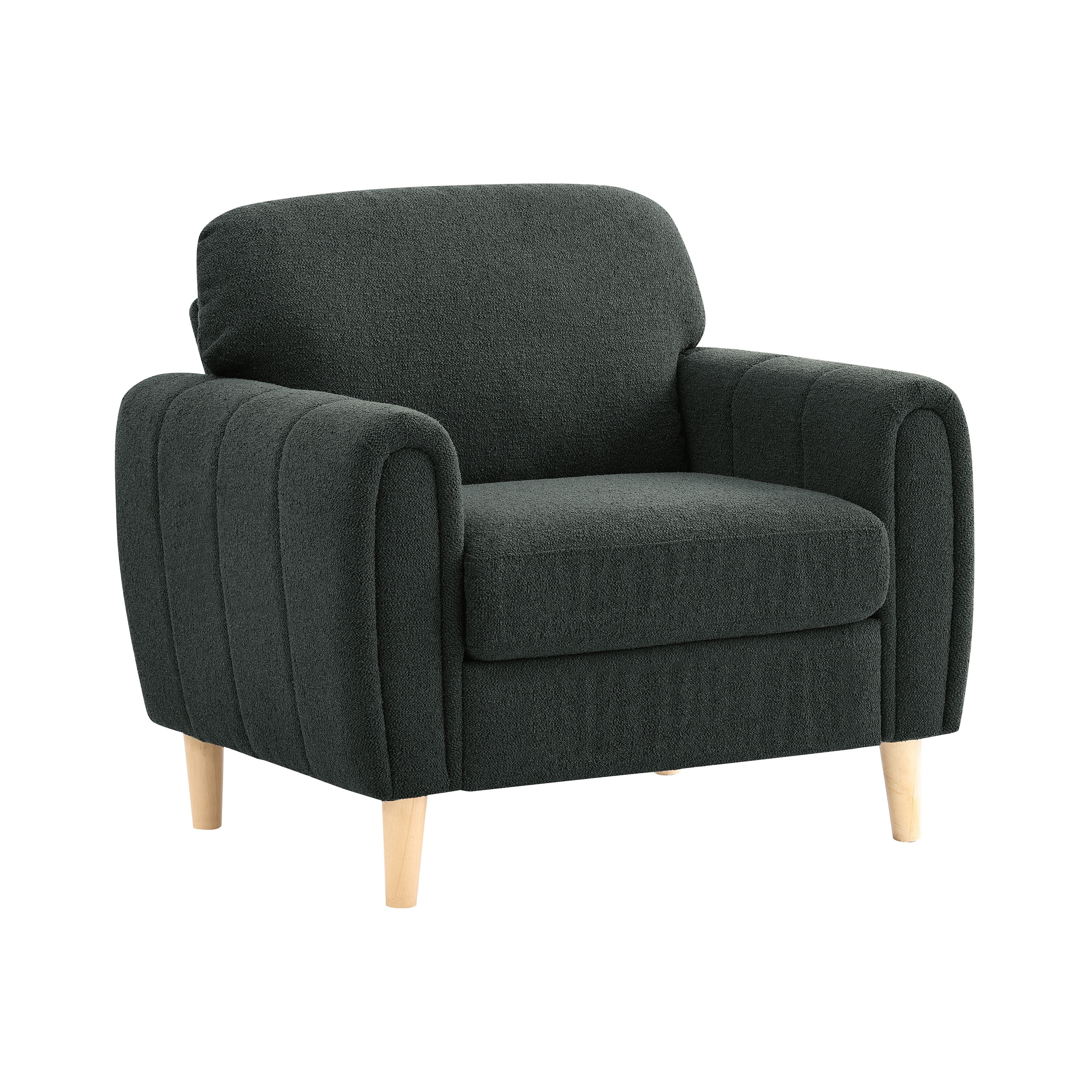 Serta Darby Transitional Stationary Arm Chair, Charcoal Fabric - Image 4