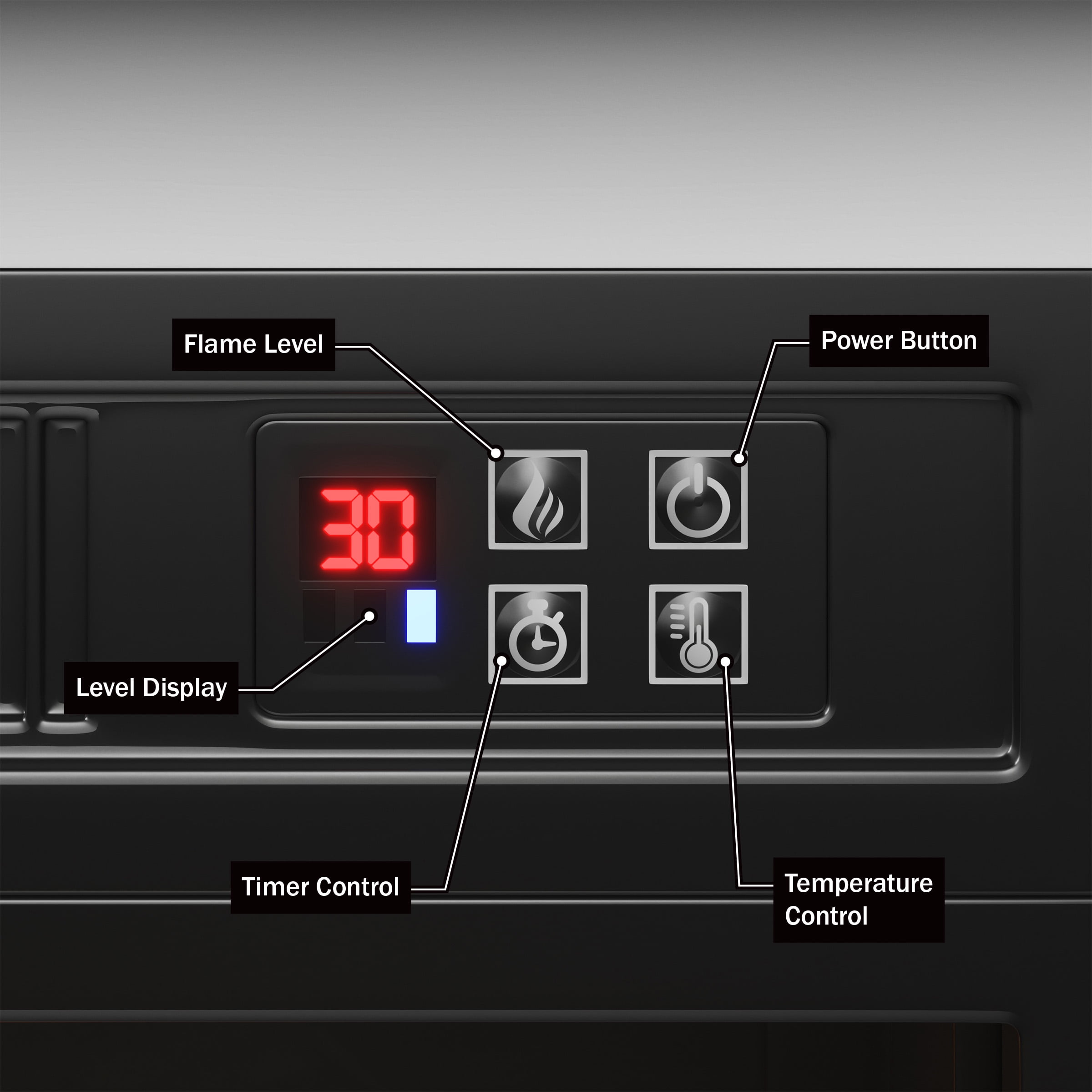 Northwest Corner TV Stand with Electric Fireplace Fits 55-Inch TVs (White) - Image 6